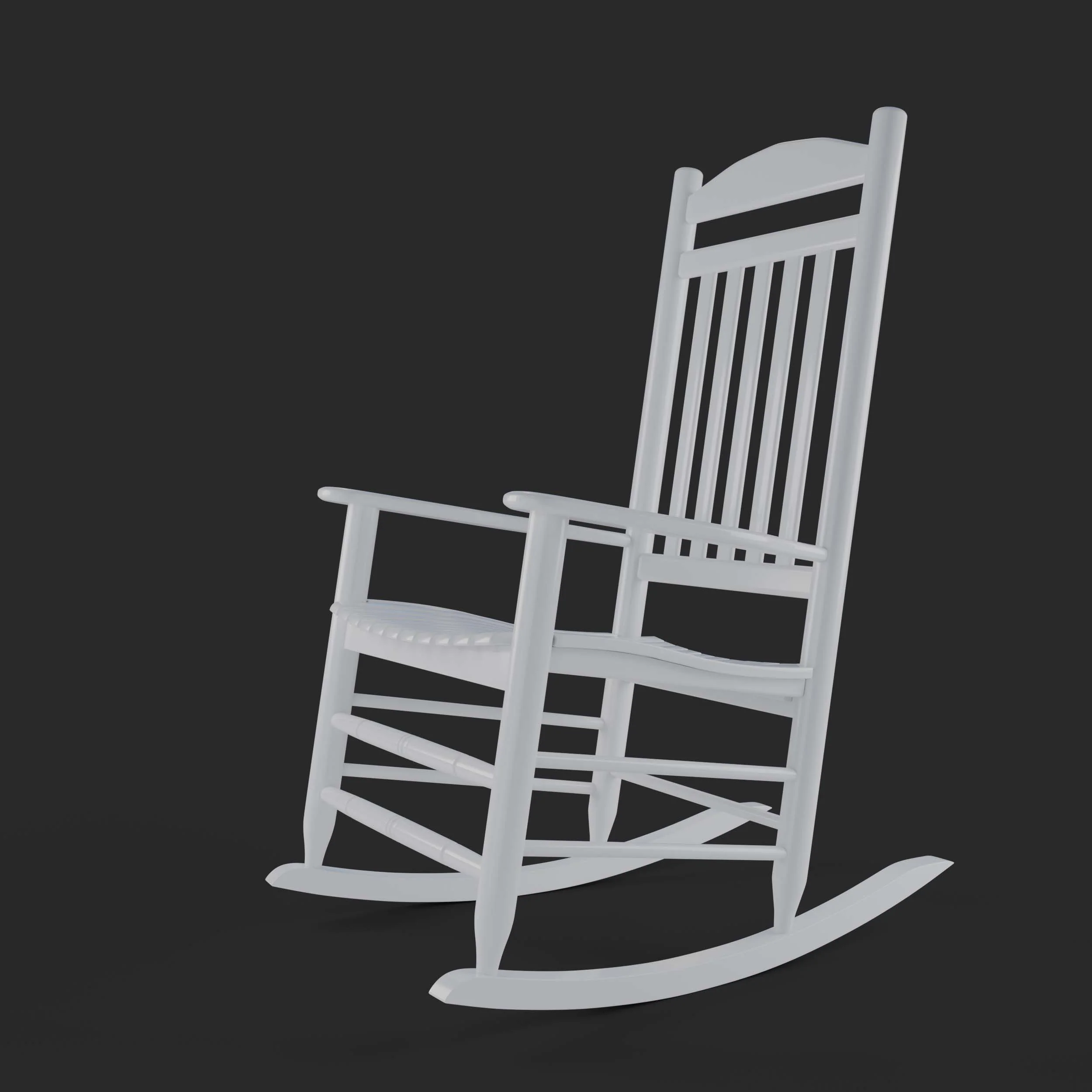 Denver 2 Piece Mahogany Wood White Porch Rocking Chair - Image 21