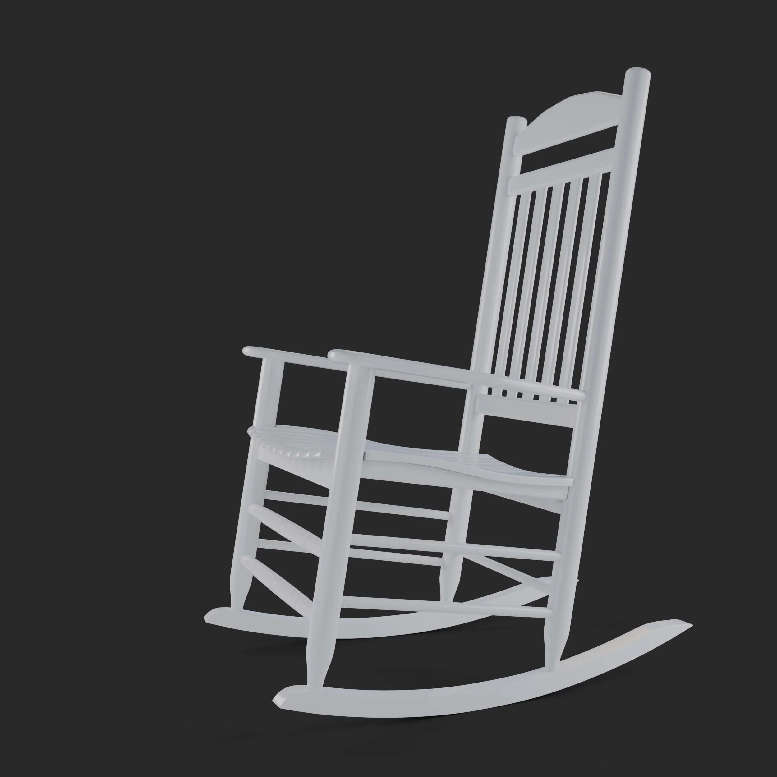 Denver 2 Piece Mahogany Wood White Porch Rocking Chair - Image 22