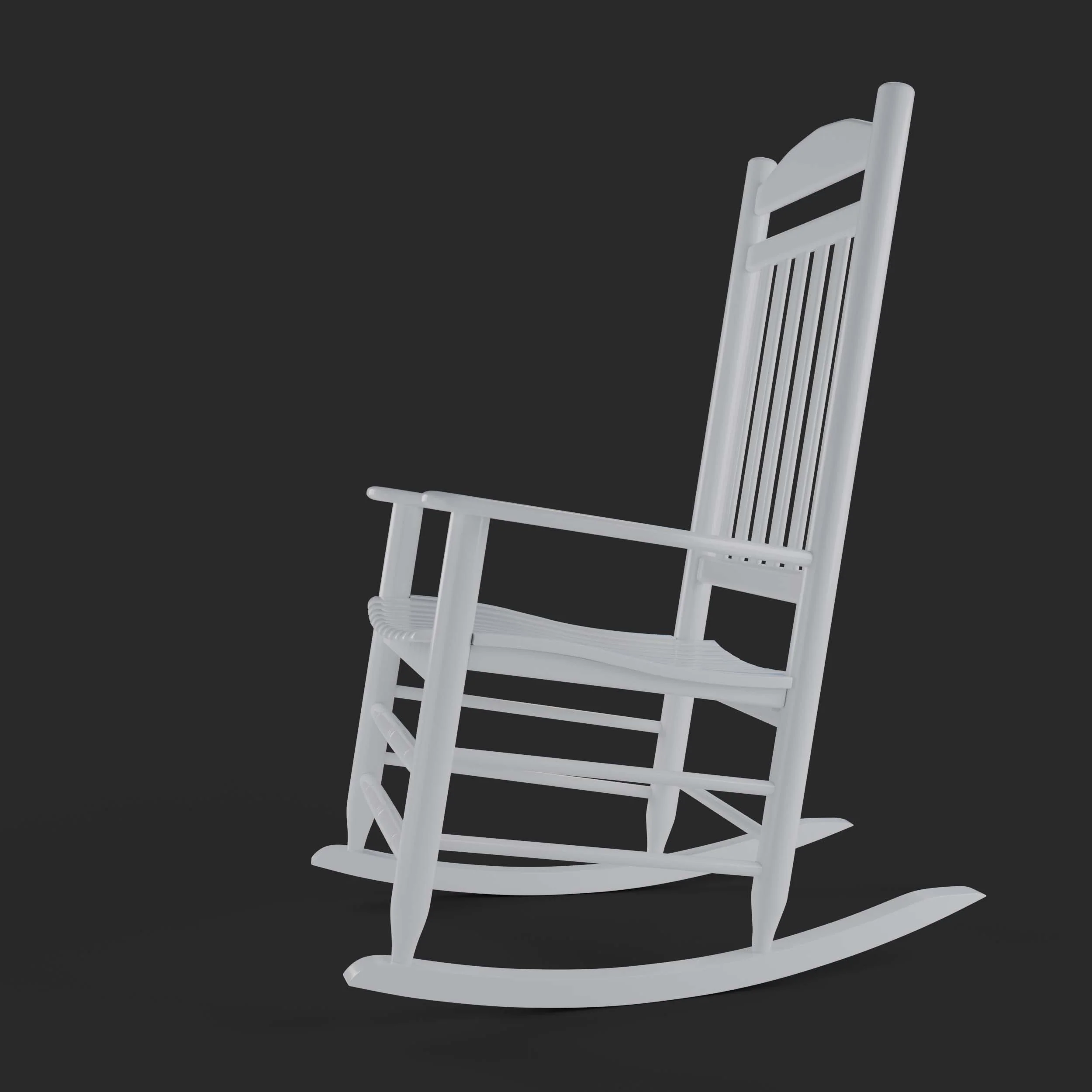Denver 2 Piece Mahogany Wood White Porch Rocking Chair - Image 23