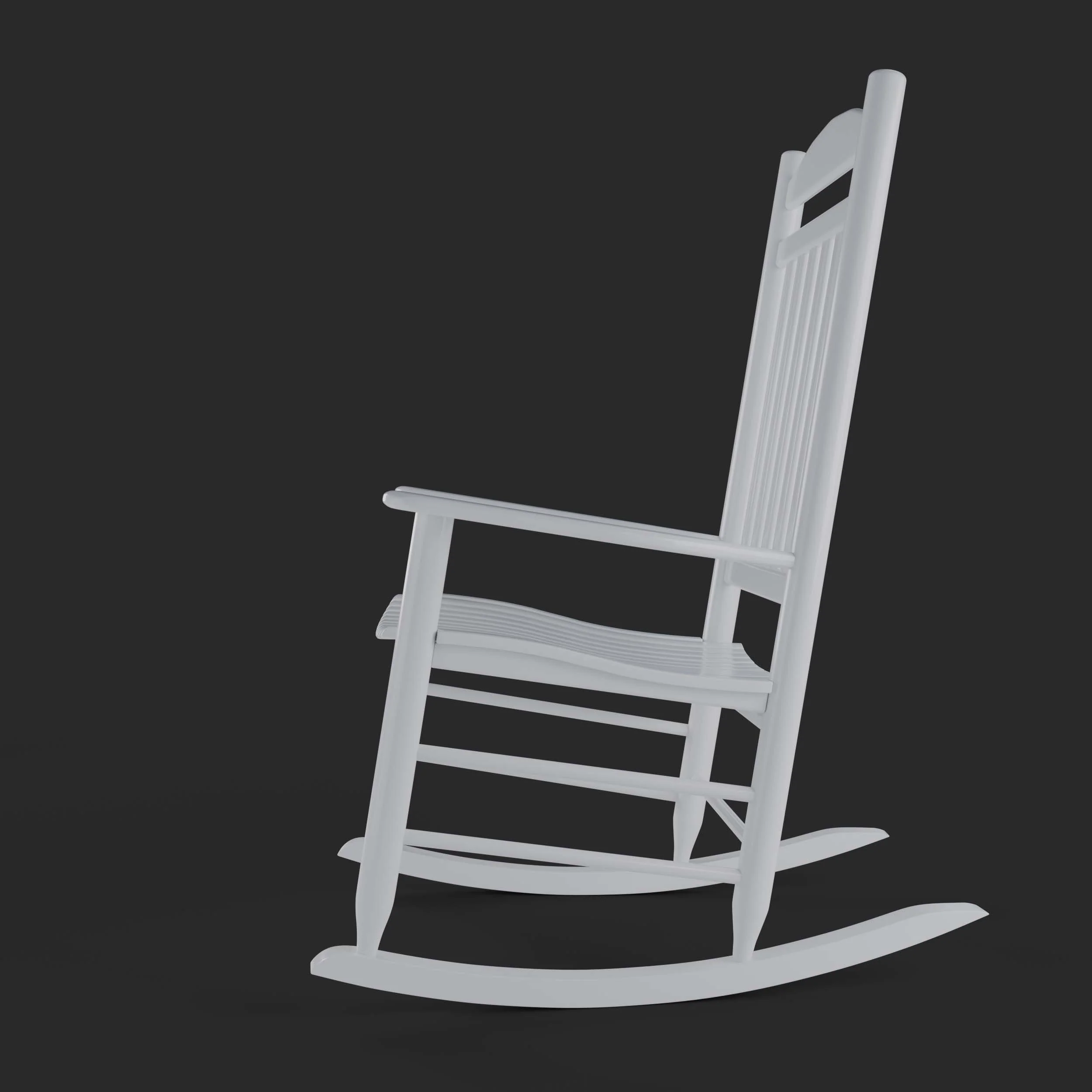 Denver 2 Piece Mahogany Wood White Porch Rocking Chair - Image 24