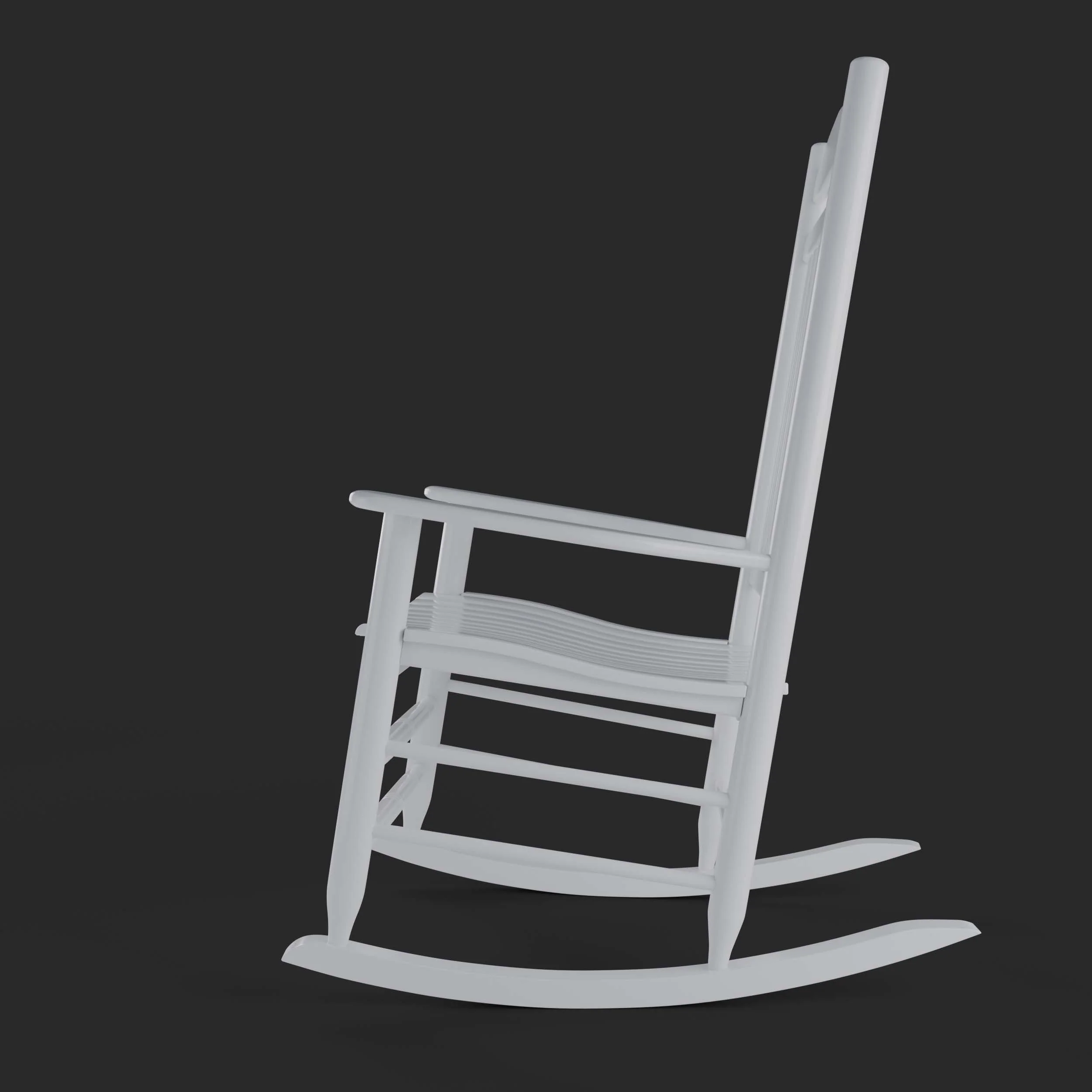 Denver 2 Piece Mahogany Wood White Porch Rocking Chair - Image 25