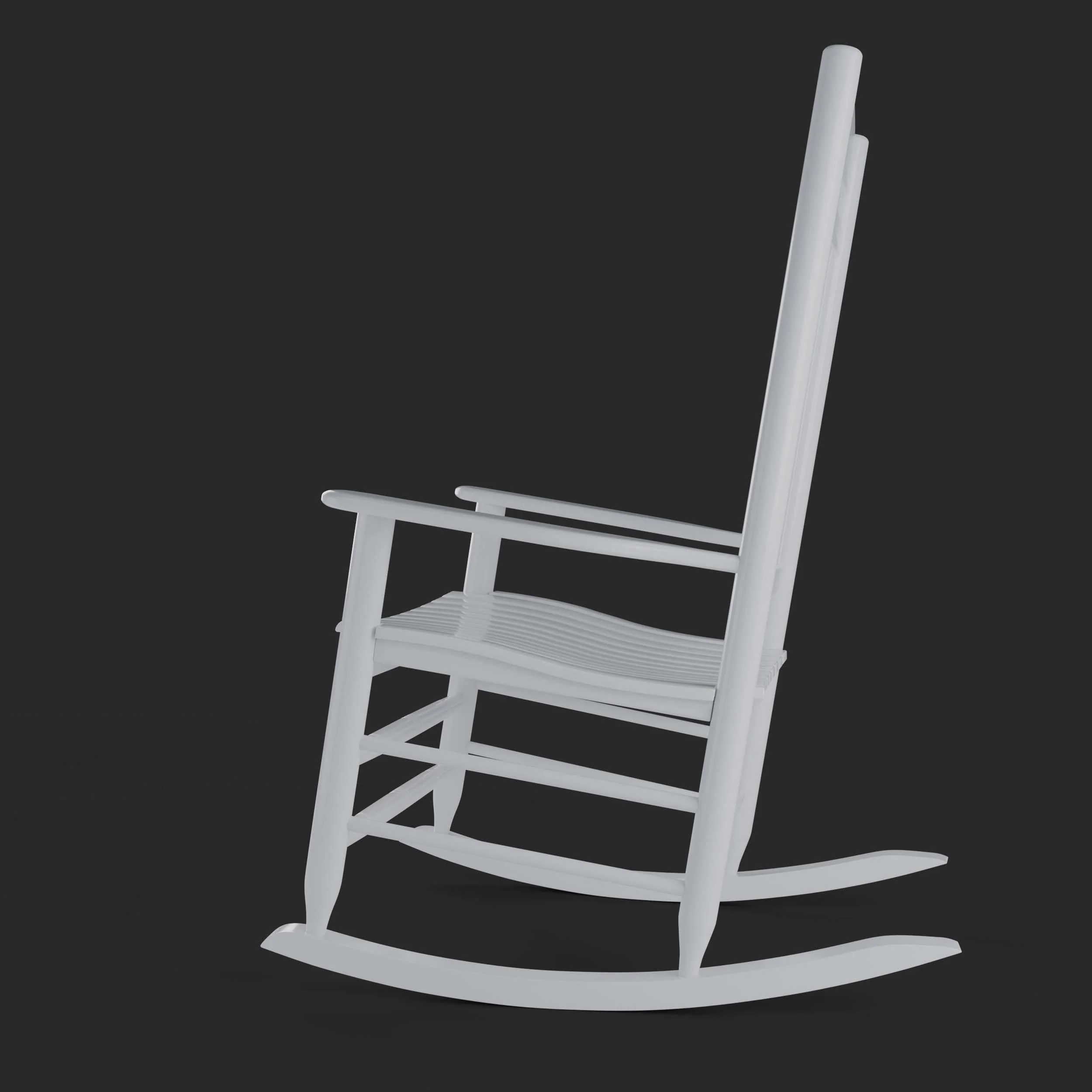 Denver 2 Piece Mahogany Wood White Porch Rocking Chair - Image 26