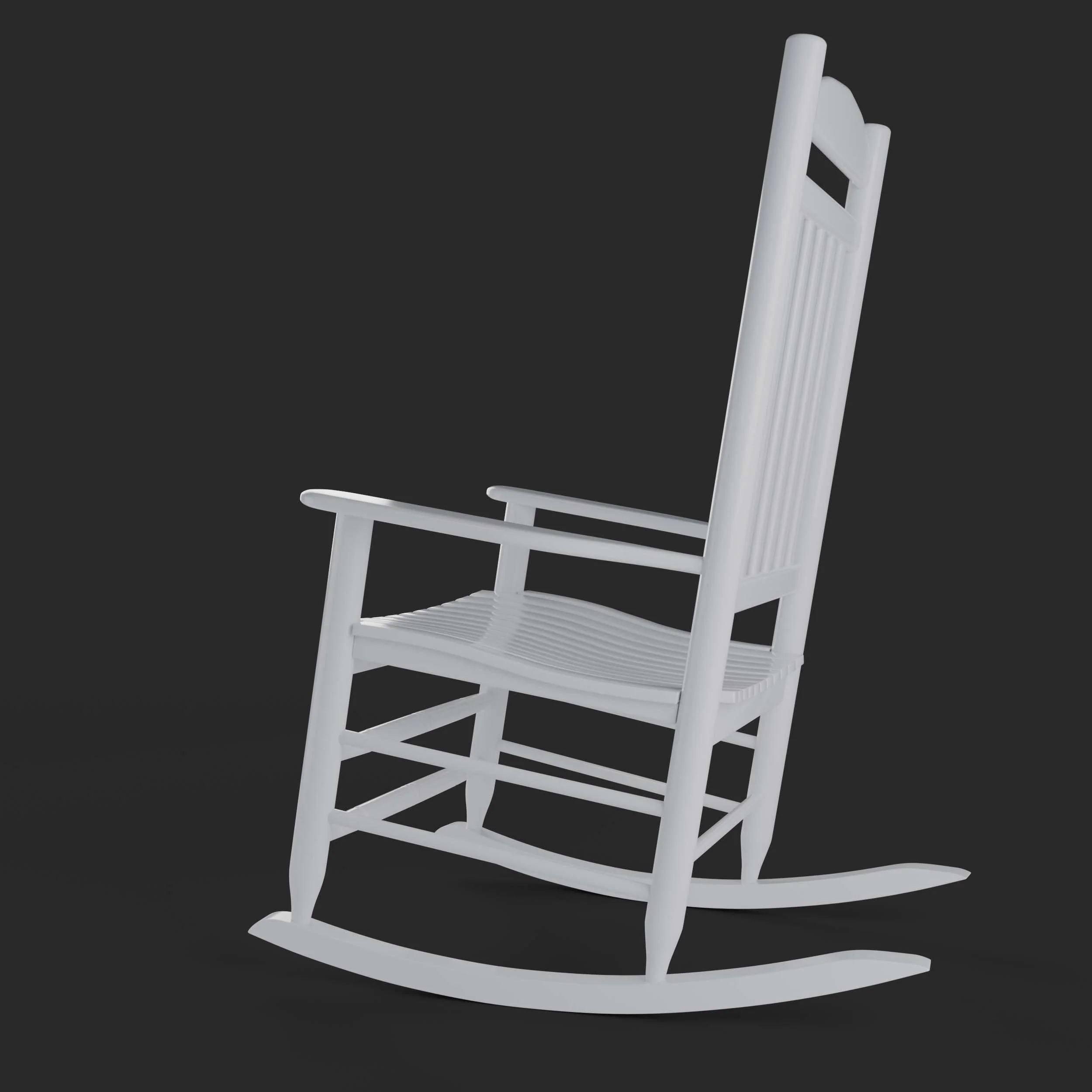 Denver 2 Piece Mahogany Wood White Porch Rocking Chair - Image 27