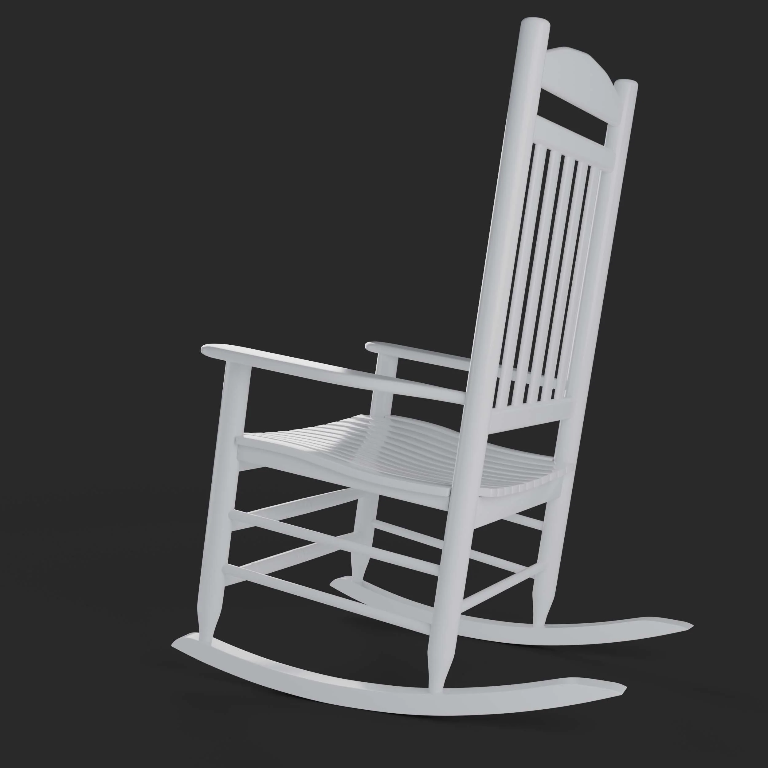 Denver 2 Piece Mahogany Wood White Porch Rocking Chair - Image 28