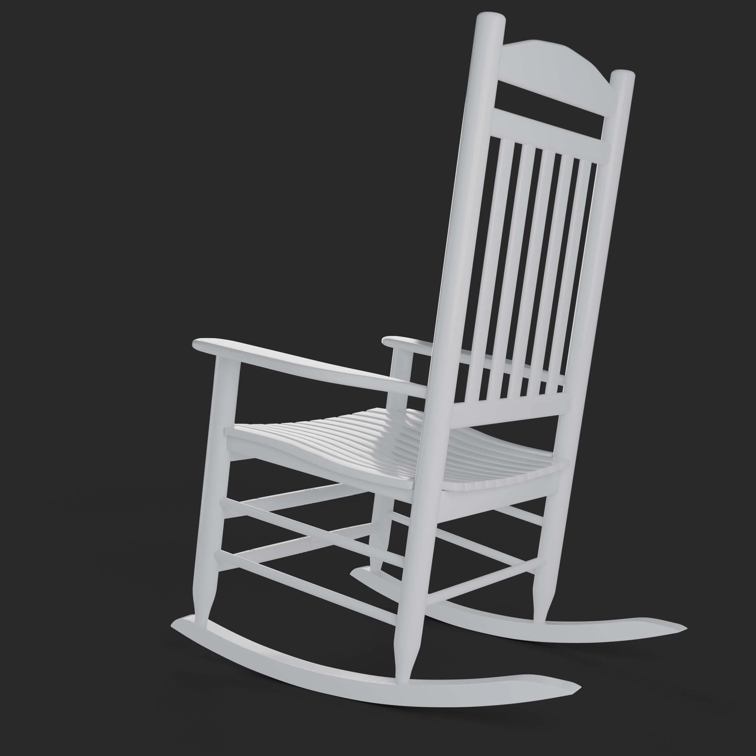 Denver 2 Piece Mahogany Wood White Porch Rocking Chair - Image 29