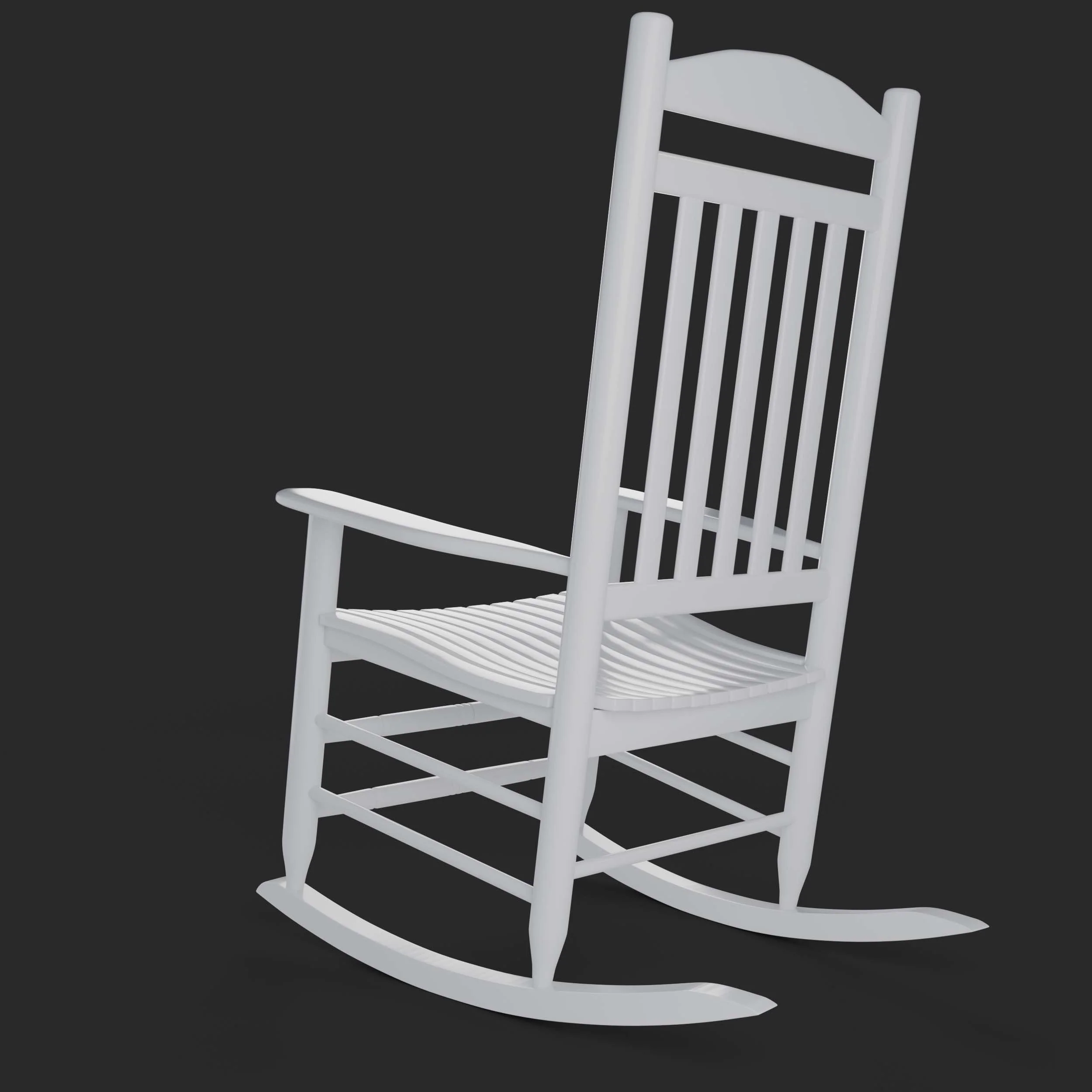 Denver 2 Piece Mahogany Wood White Porch Rocking Chair - Image 30