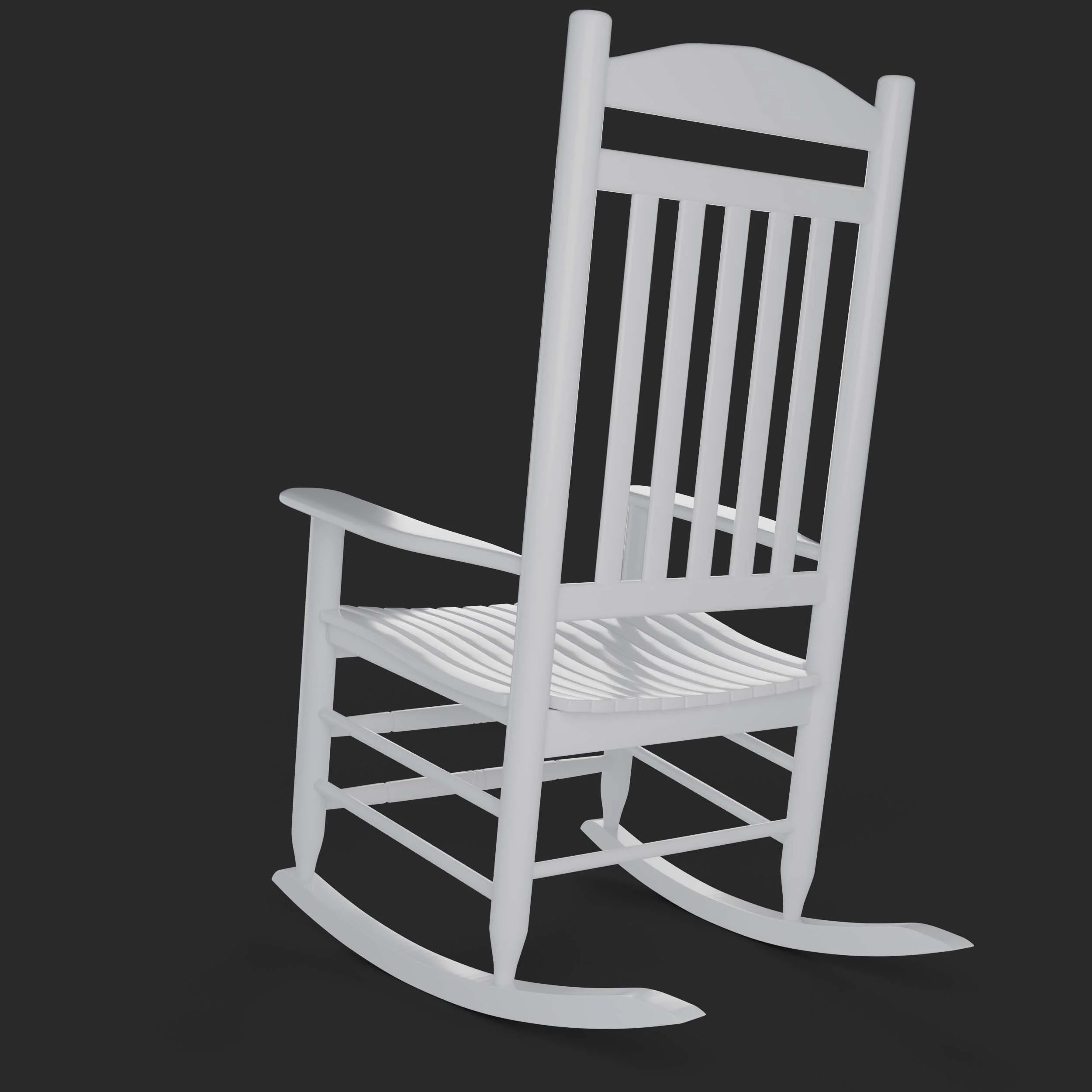 Denver 2 Piece Mahogany Wood White Porch Rocking Chair - Image 31