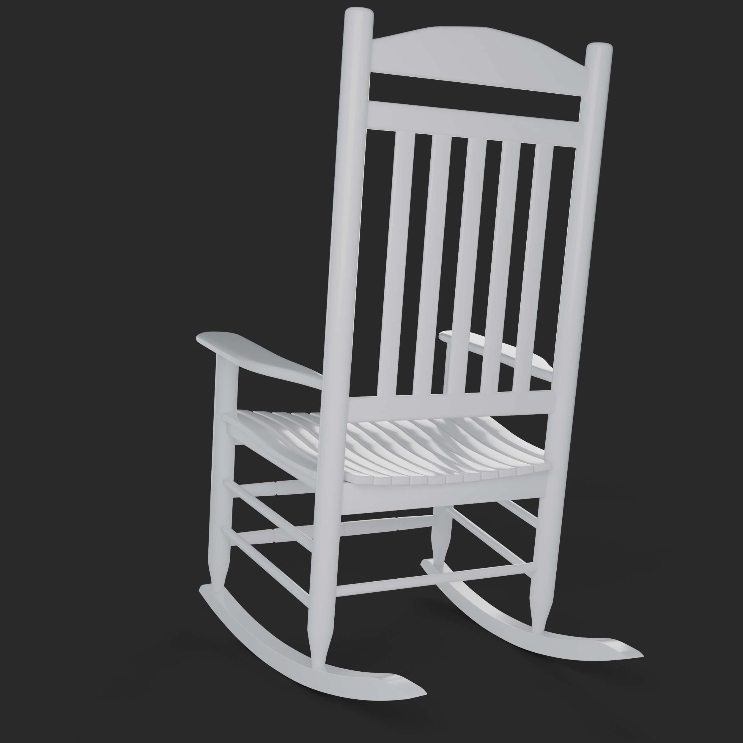 Denver 2 Piece Mahogany Wood White Porch Rocking Chair - Image 32