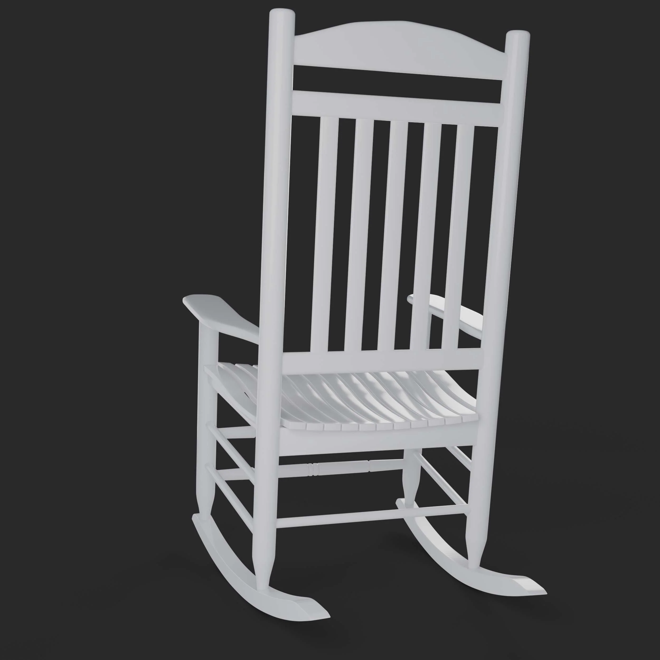 Denver 2 Piece Mahogany Wood White Porch Rocking Chair - Image 33