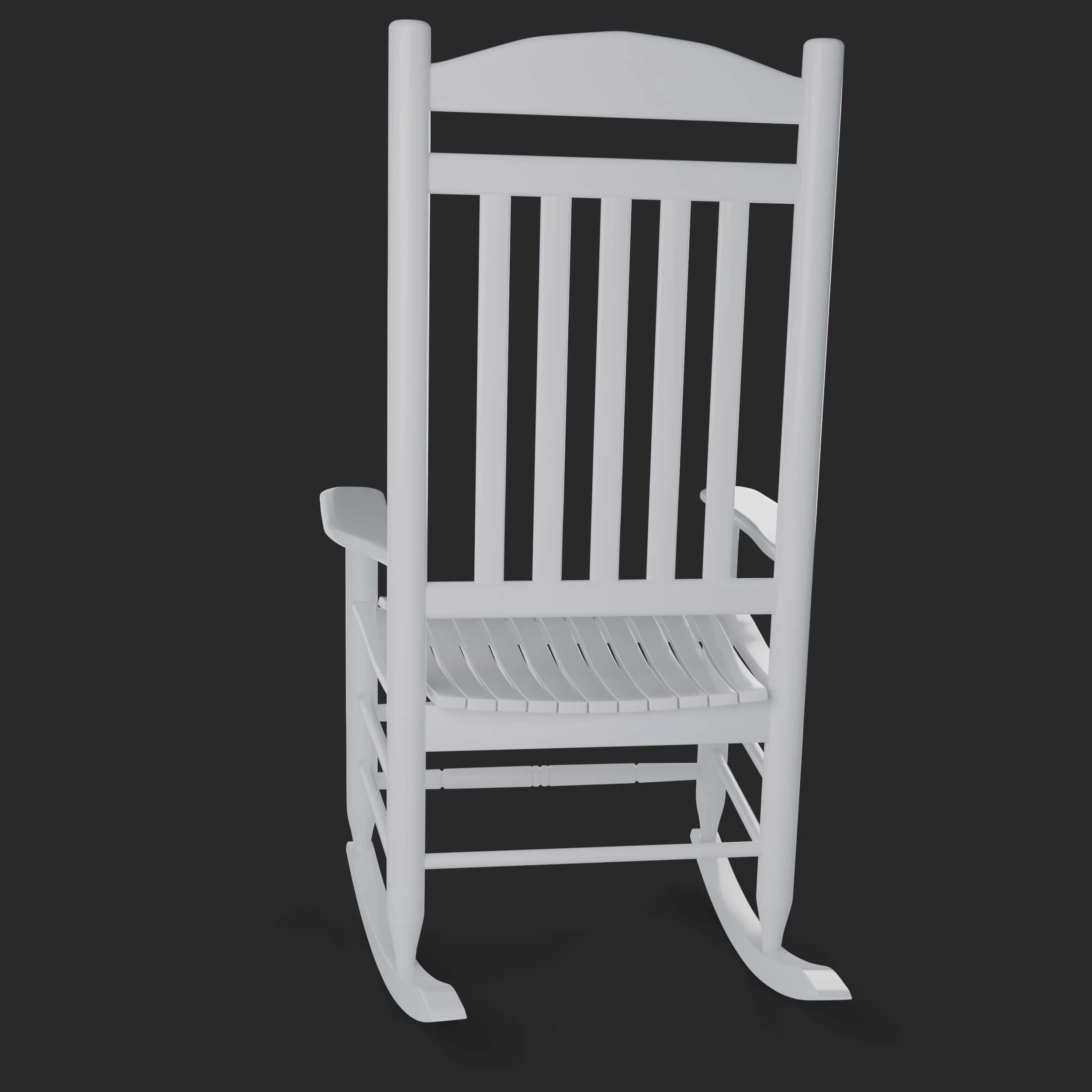 Denver 2 Piece Mahogany Wood White Porch Rocking Chair - Image 34