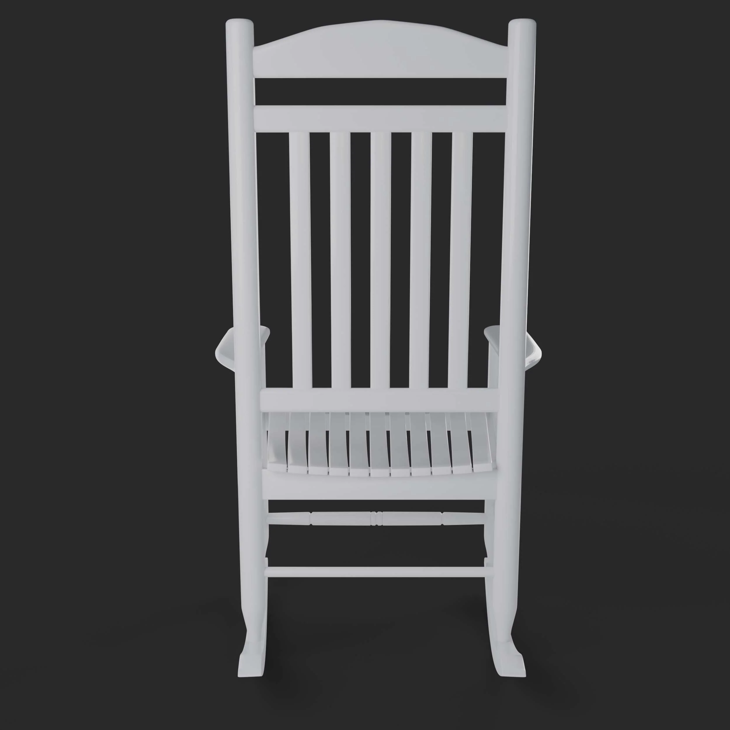 Denver 2 Piece Mahogany Wood White Porch Rocking Chair - Image 35