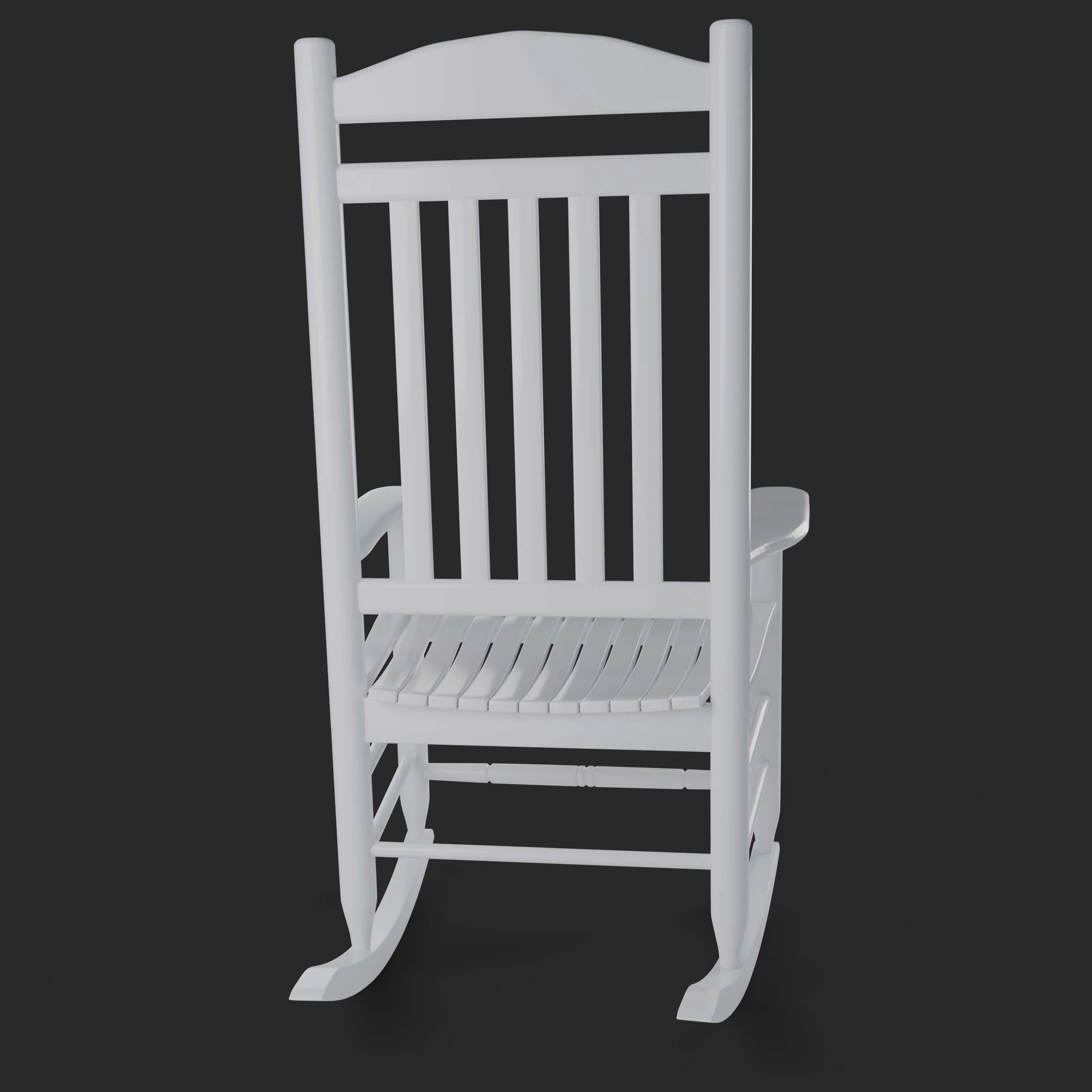 Denver 2 Piece Mahogany Wood White Porch Rocking Chair - Image 36