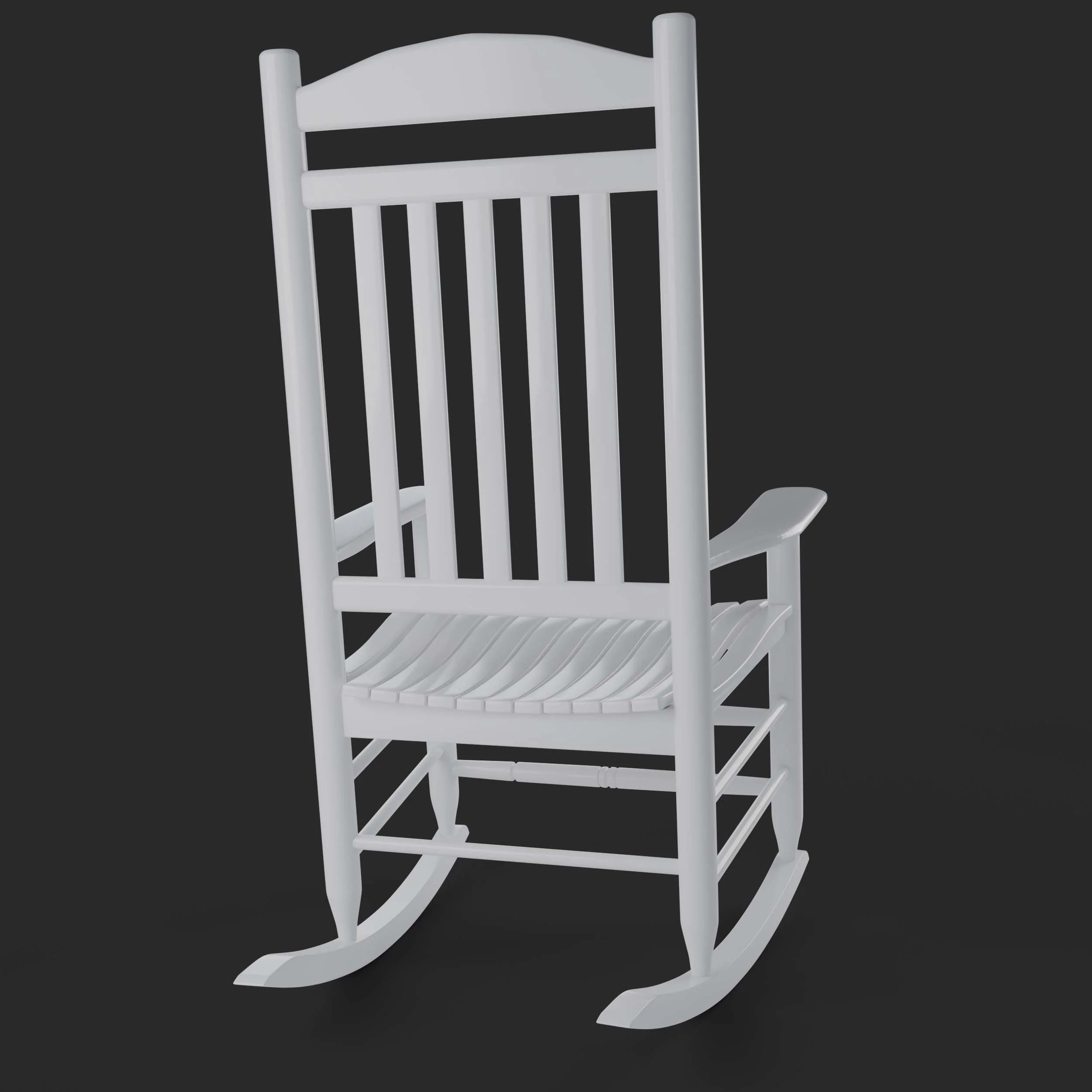 Denver 2 Piece Mahogany Wood White Porch Rocking Chair - Image 37
