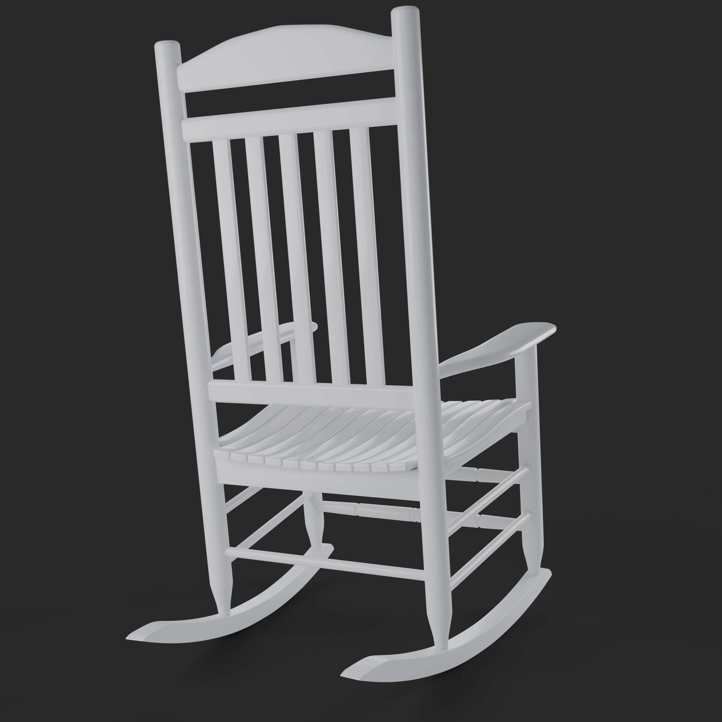 Denver 2 Piece Mahogany Wood White Porch Rocking Chair - Image 38