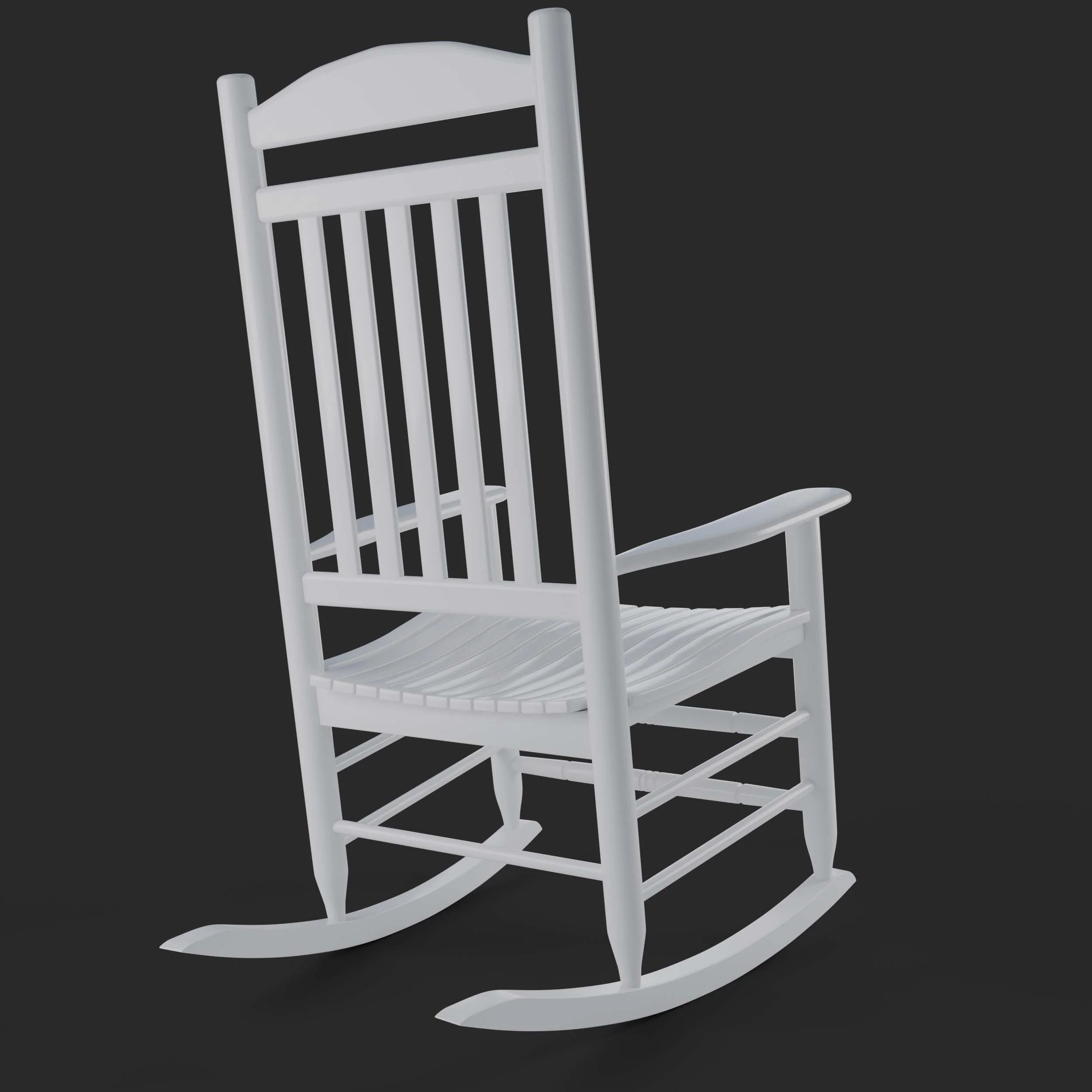 Denver 2 Piece Mahogany Wood White Porch Rocking Chair - Image 39