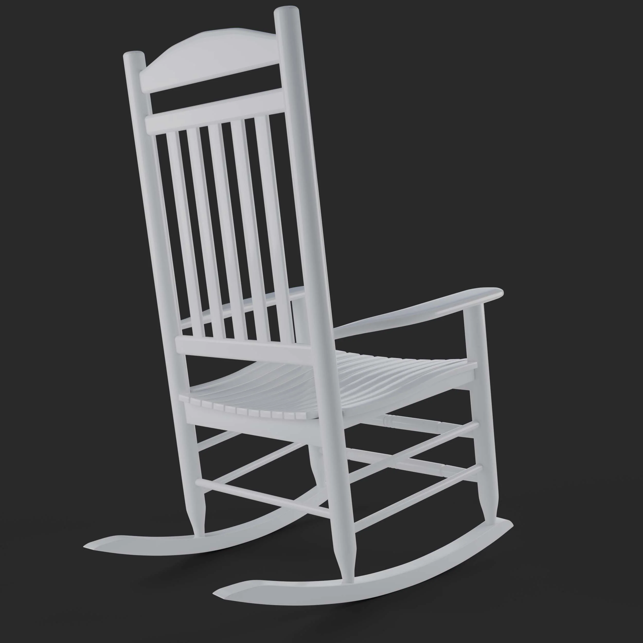 Denver 2 Piece Mahogany Wood White Porch Rocking Chair - Image 40