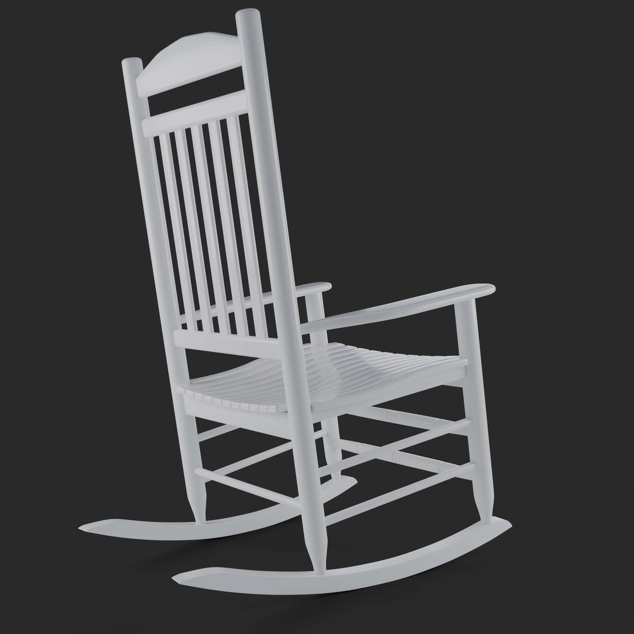 Denver 2 Piece Mahogany Wood White Porch Rocking Chair - Image 41