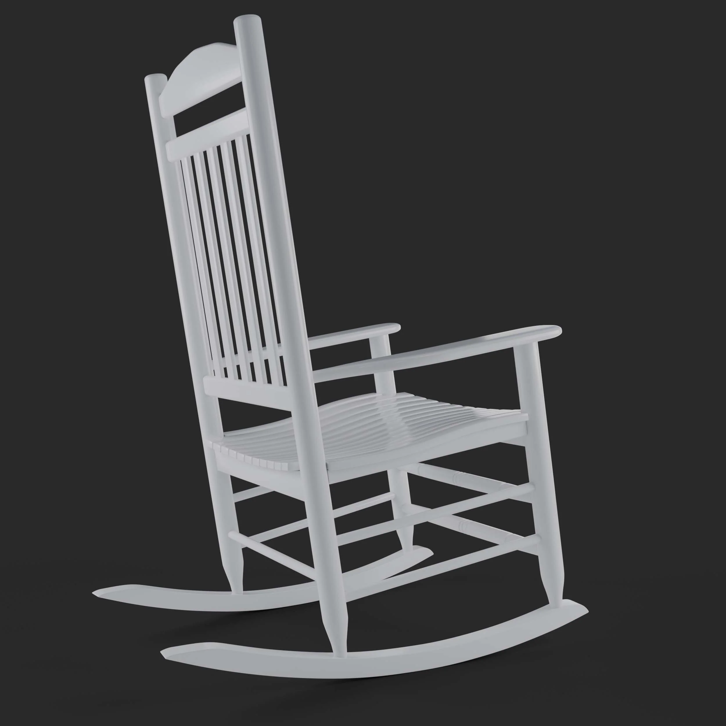 Denver 2 Piece Mahogany Wood White Porch Rocking Chair - Image 42
