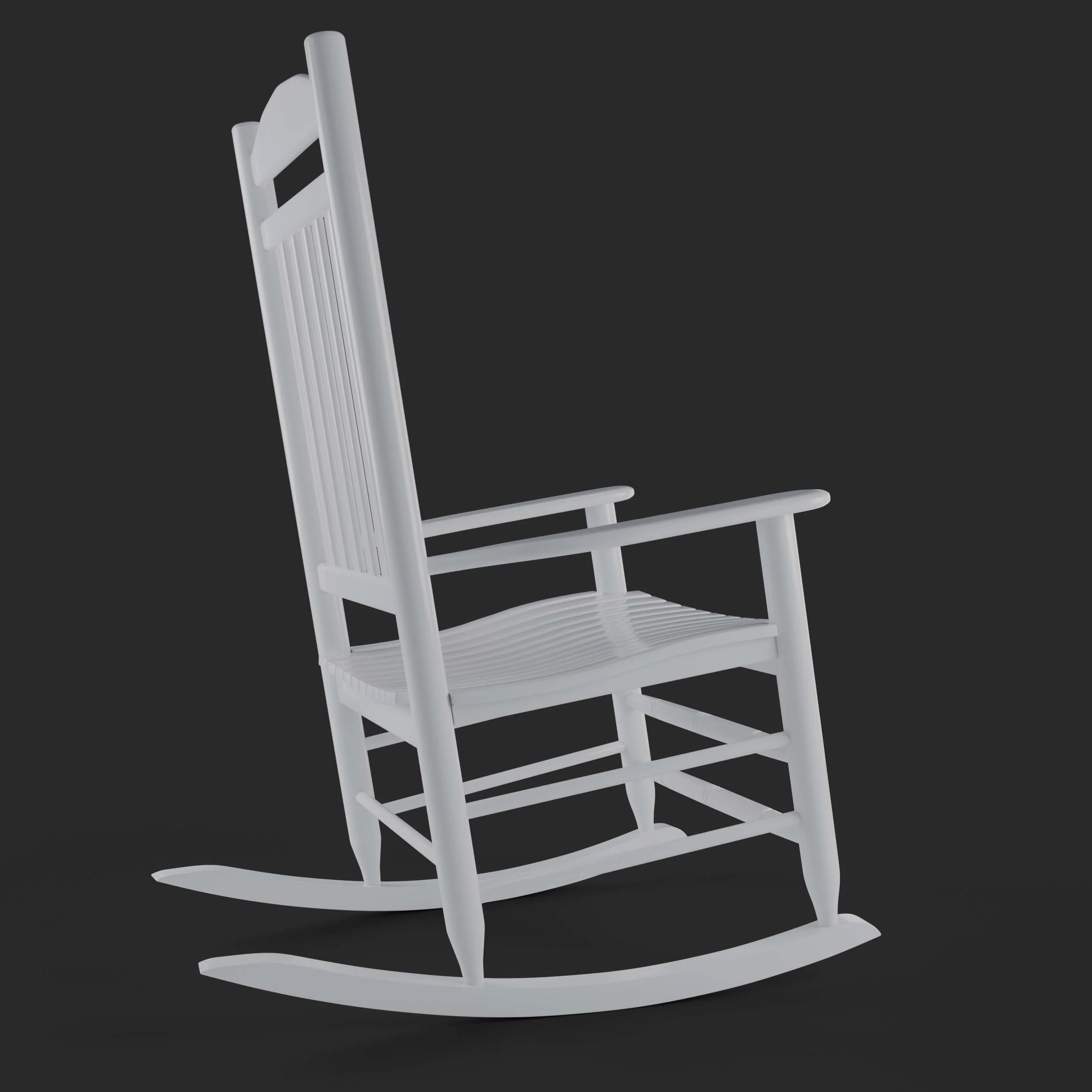 Denver 2 Piece Mahogany Wood White Porch Rocking Chair - Image 43