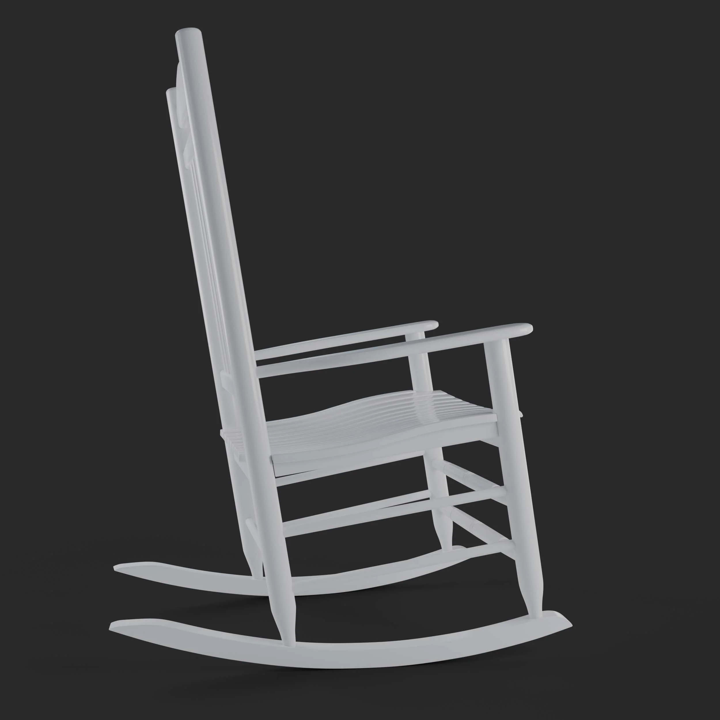 Denver 2 Piece Mahogany Wood White Porch Rocking Chair - Image 44