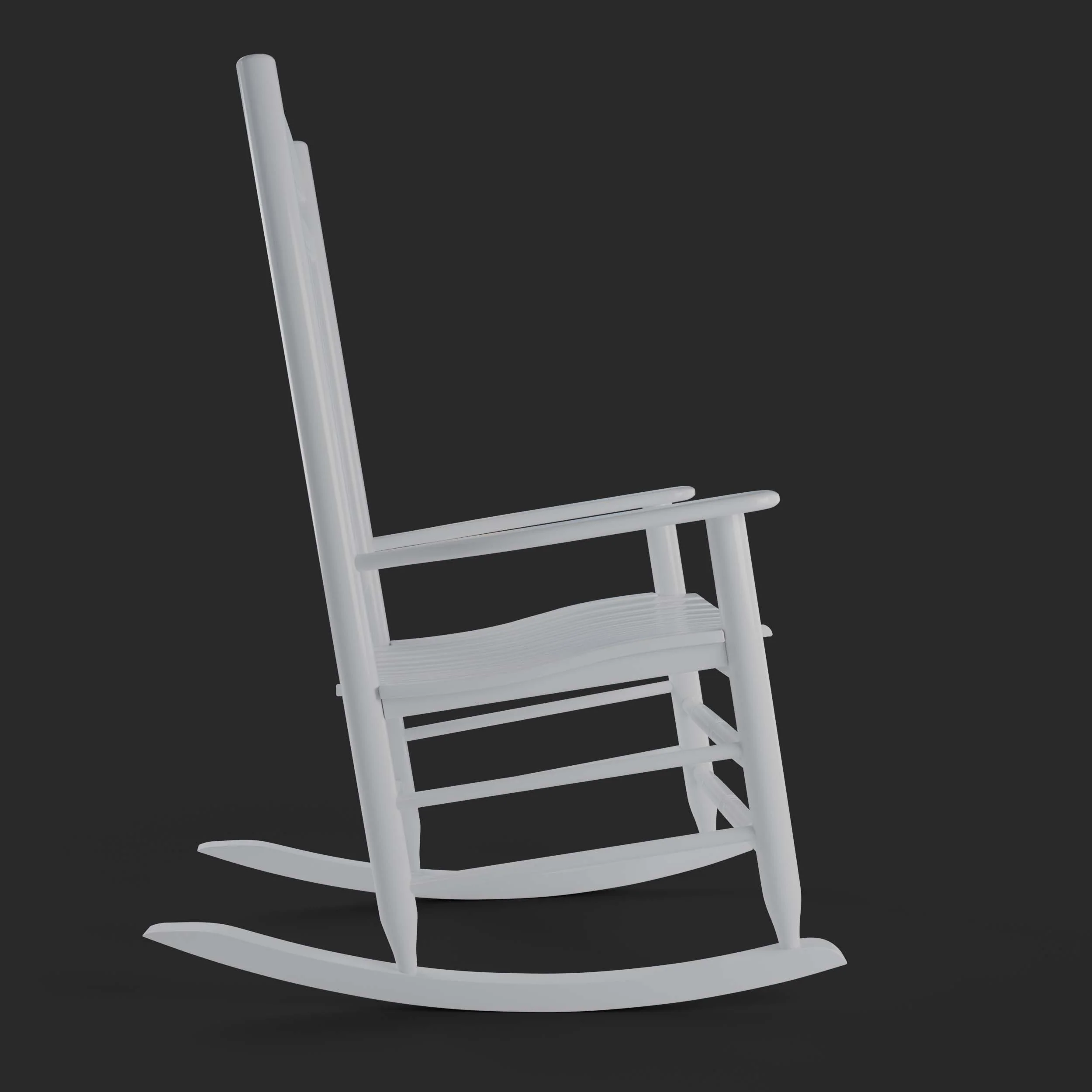 Denver 2 Piece Mahogany Wood White Porch Rocking Chair - Image 45
