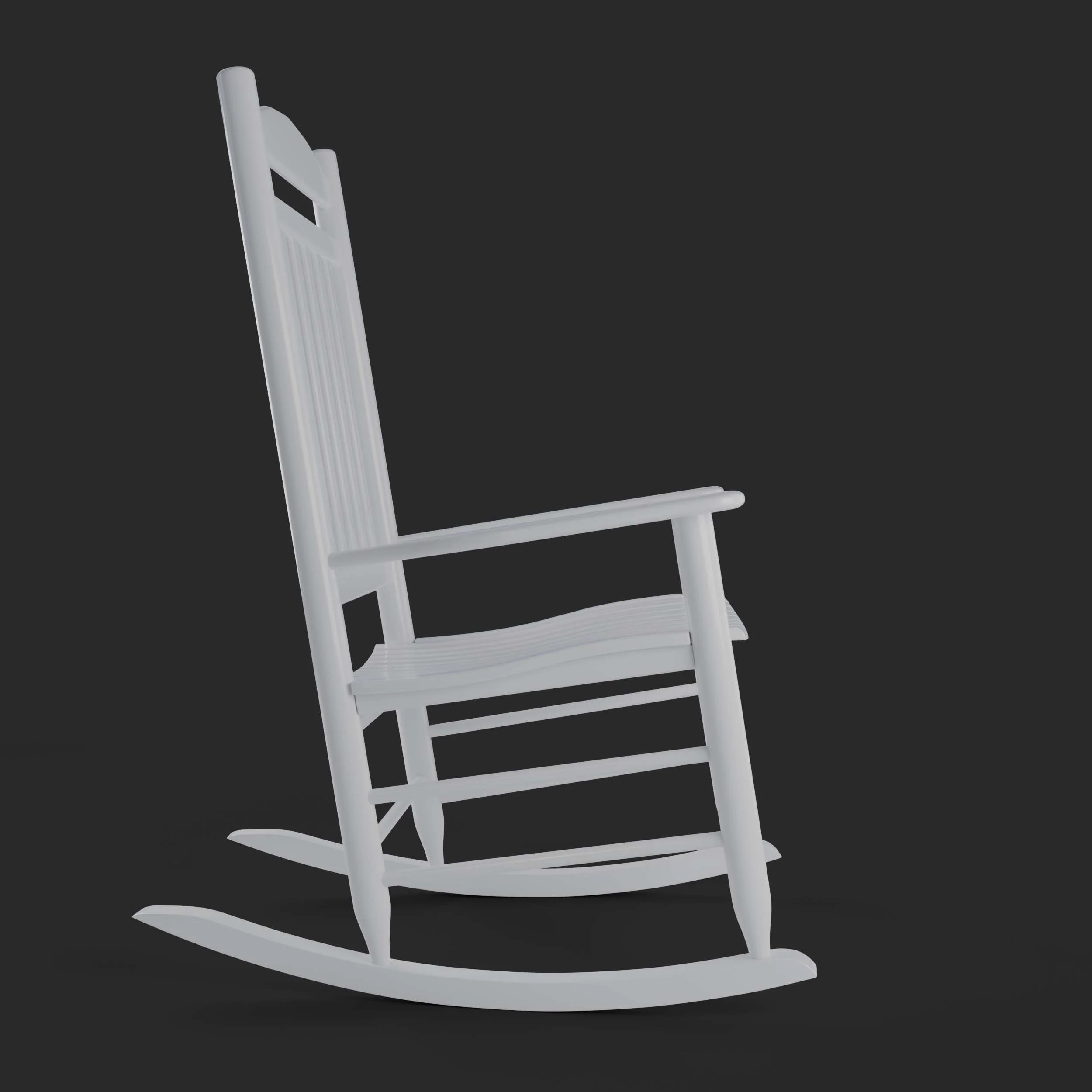Denver 2 Piece Mahogany Wood White Porch Rocking Chair - Image 46