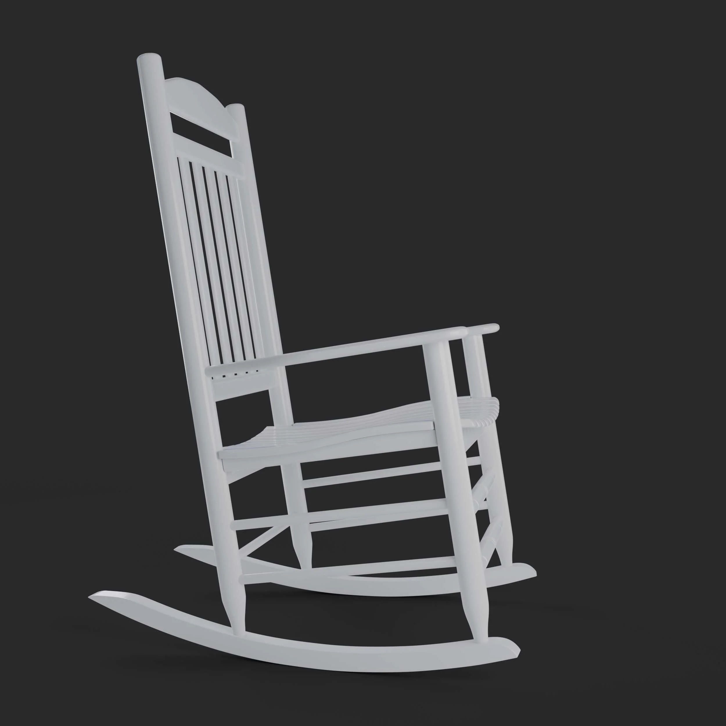 Denver 2 Piece Mahogany Wood White Porch Rocking Chair - Image 47