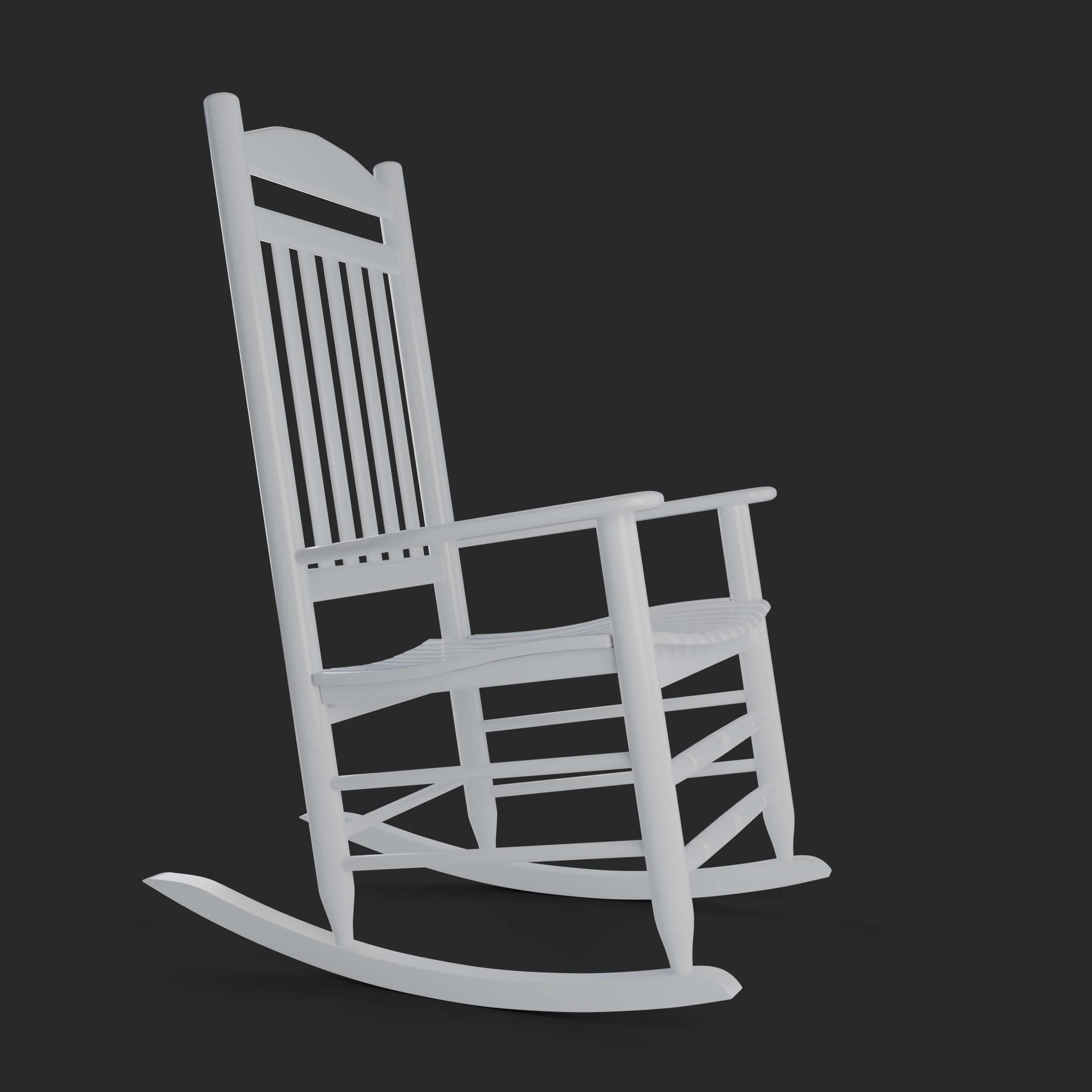 Denver 2 Piece Mahogany Wood White Porch Rocking Chair - Image 48
