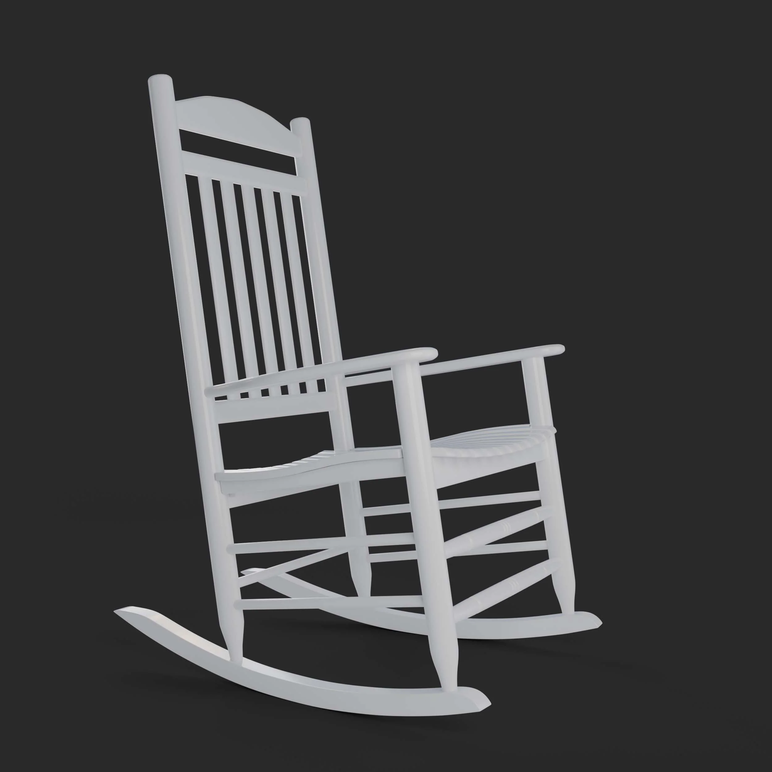 Denver 2 Piece Mahogany Wood White Porch Rocking Chair - Image 49