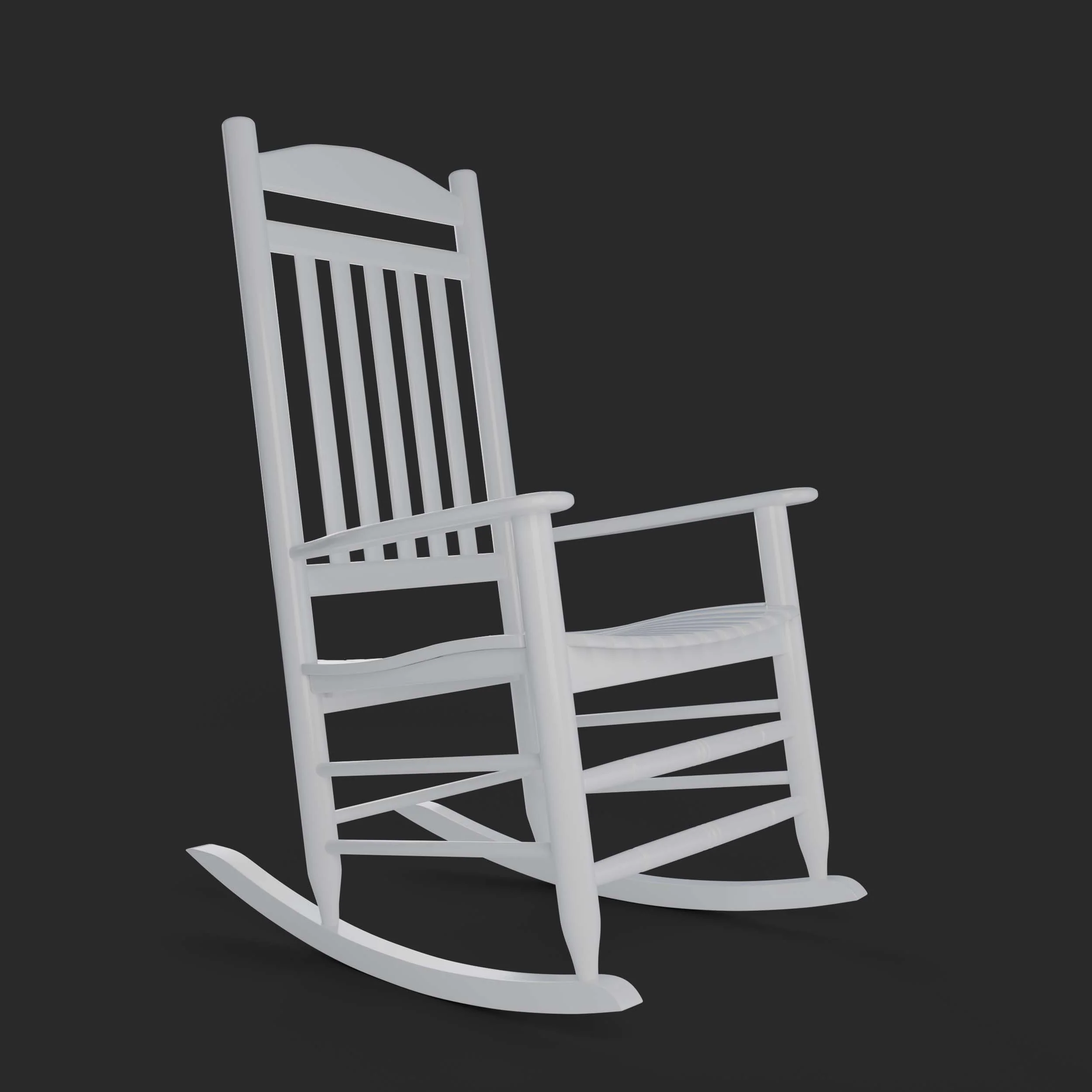 Denver 2 Piece Mahogany Wood White Porch Rocking Chair - Image 50