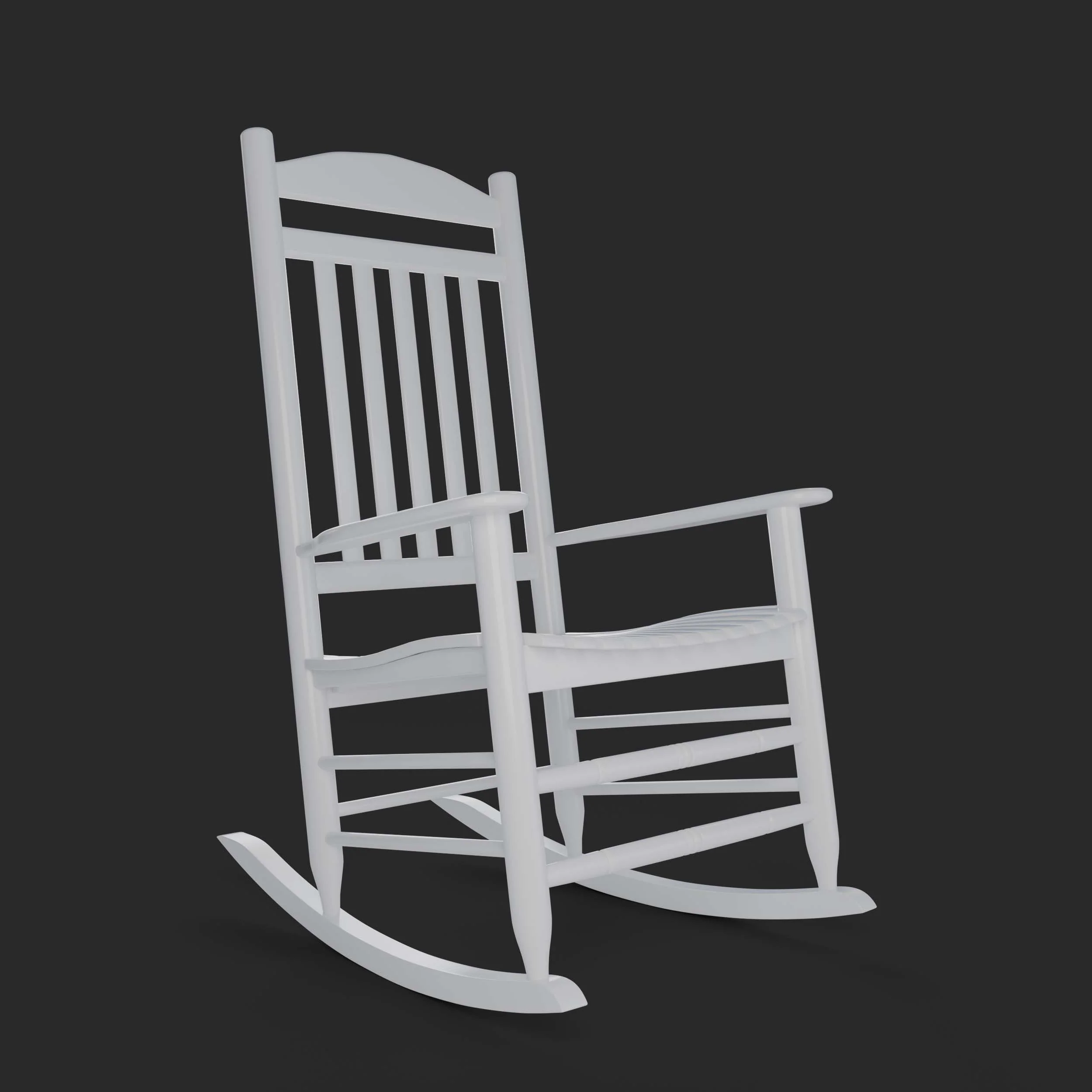 Denver 2 Piece Mahogany Wood White Porch Rocking Chair - Image 51