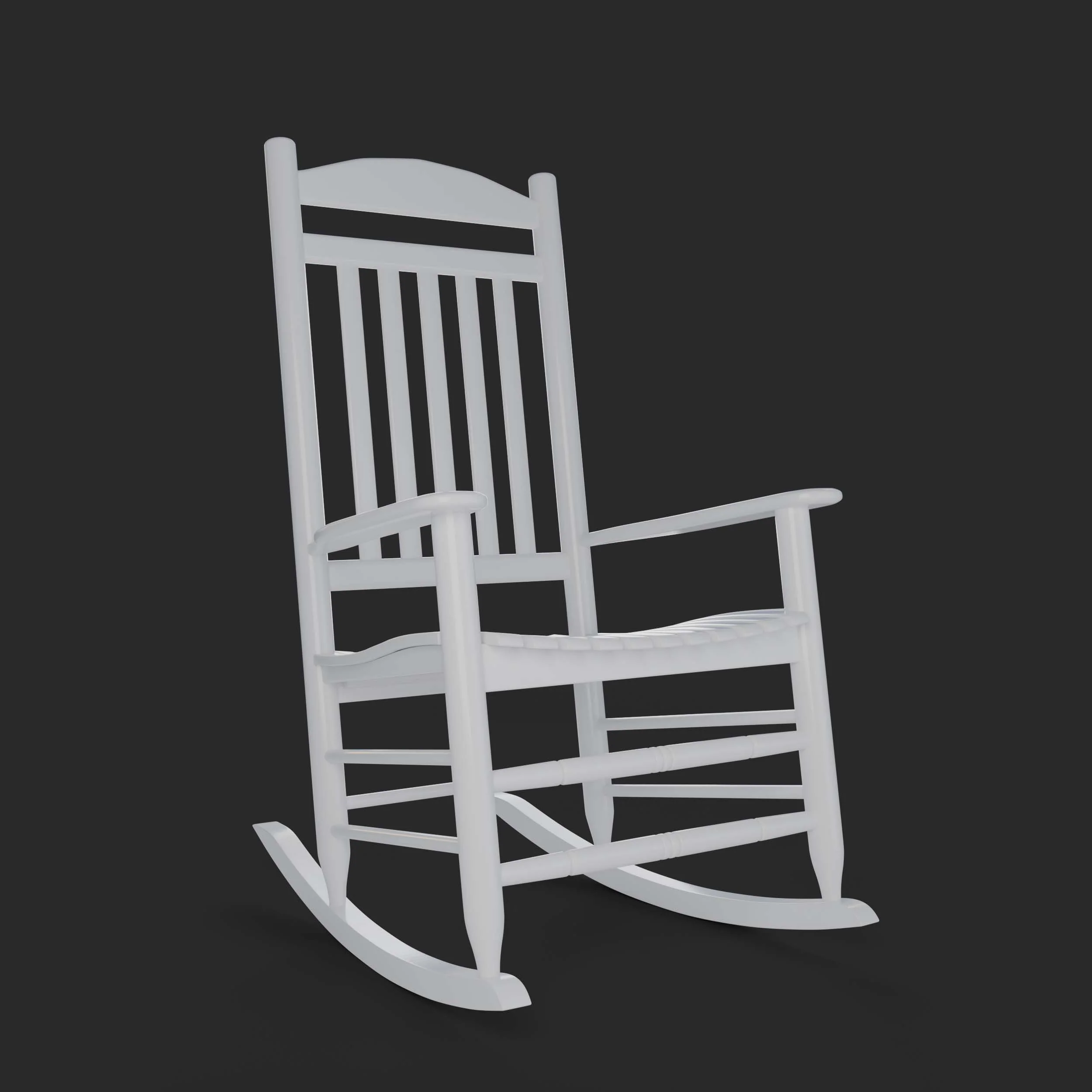 Denver 2 Piece Mahogany Wood White Porch Rocking Chair - Image 52