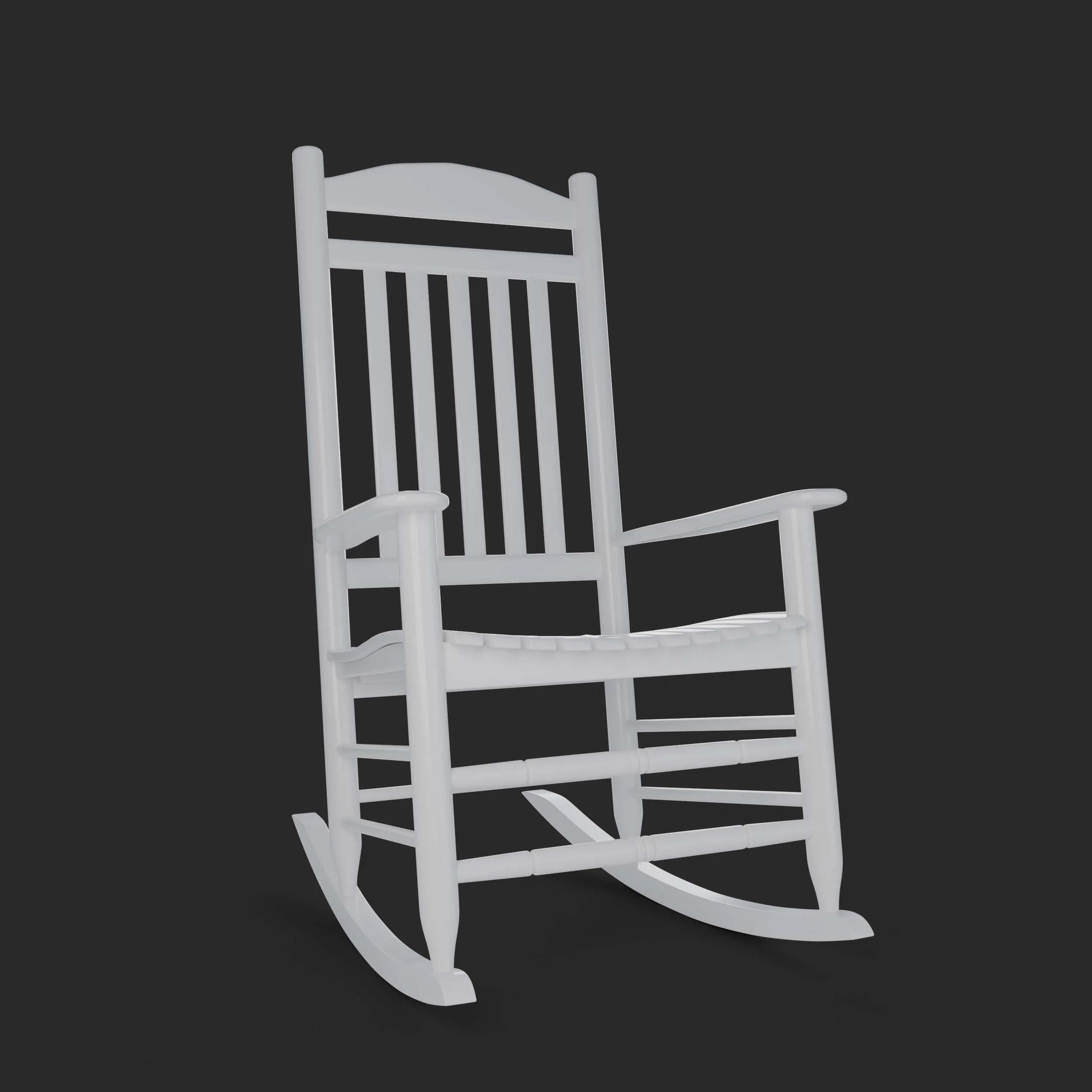 Denver 2 Piece Mahogany Wood White Porch Rocking Chair - Image 53