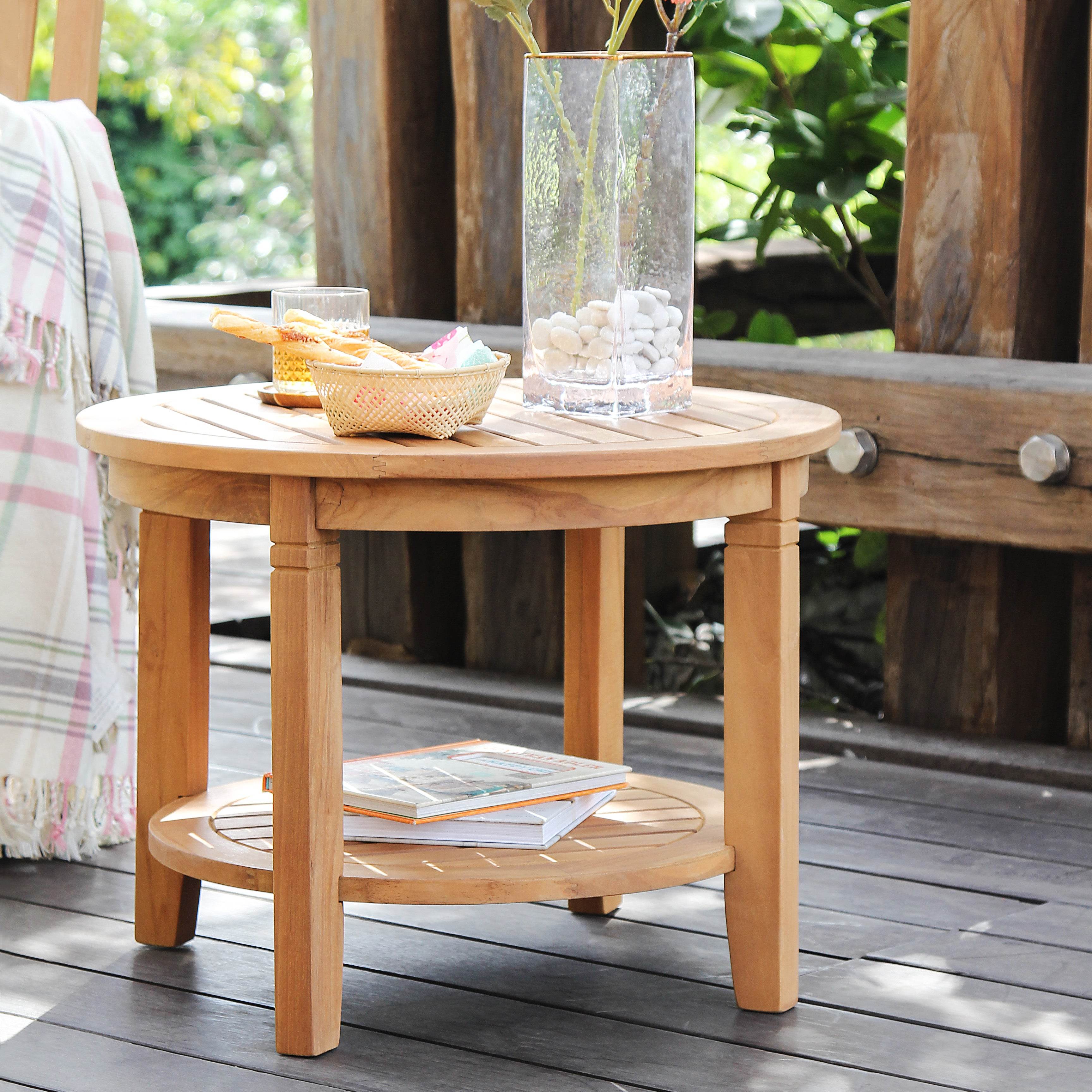 Dunham Teak Wood 3 Piece Patio Conversation Set (FREE Lumbar Pillow) - Image 15