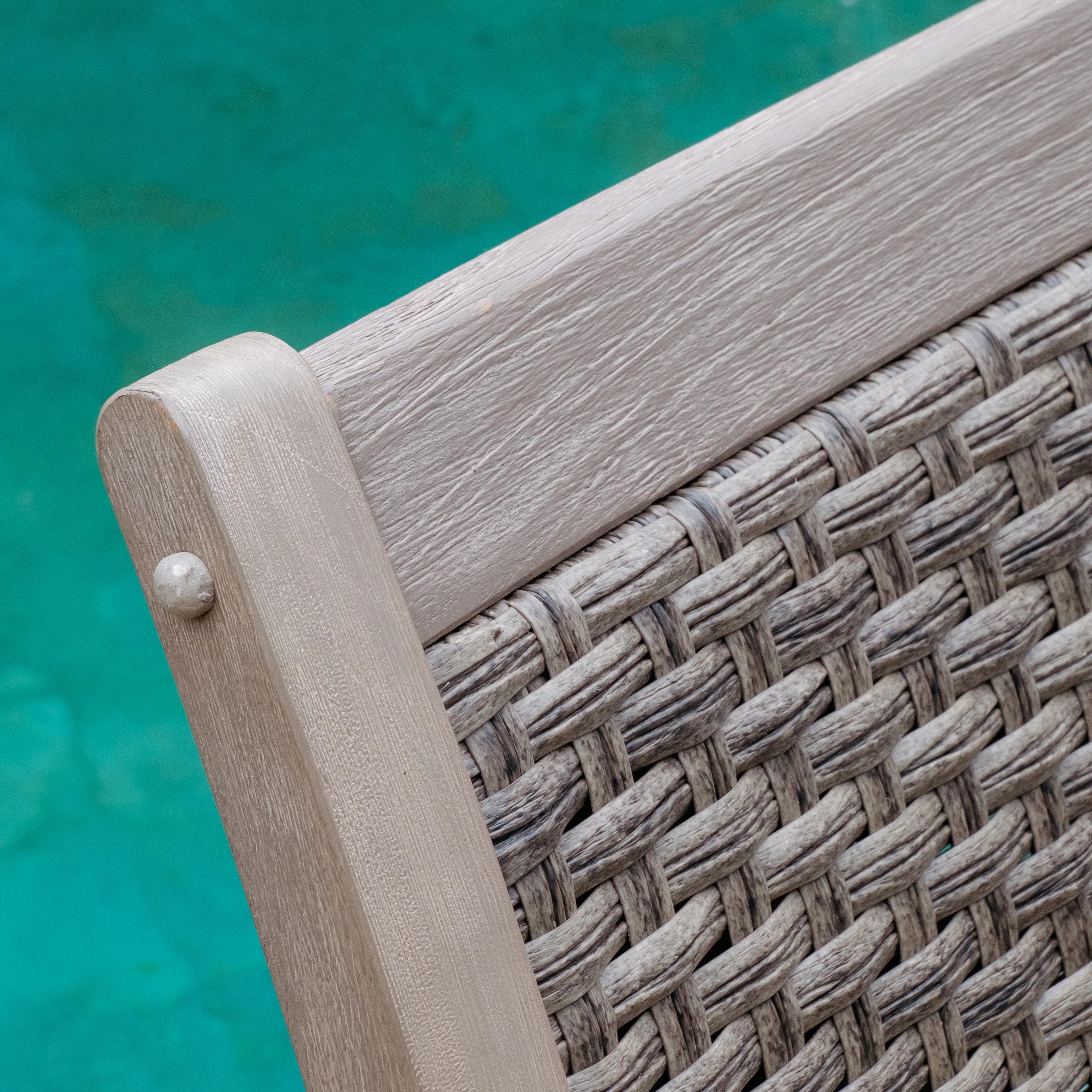 Dunham Weathered Teak Wood Patio Lounge Chair - Image 5