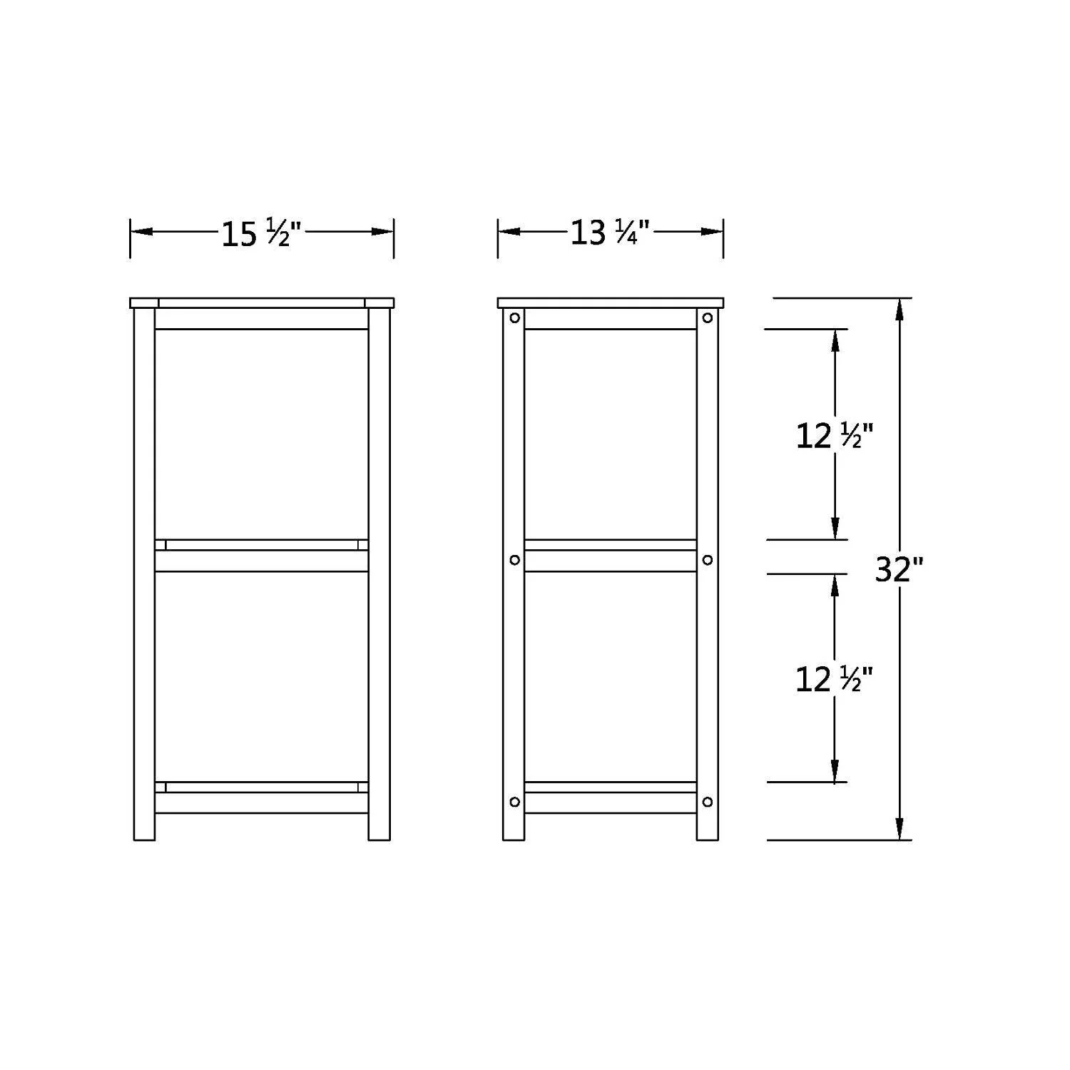 Dussi Teak Wood Freestanding 3 Tier Bathroom Storage Shelf - Image 6