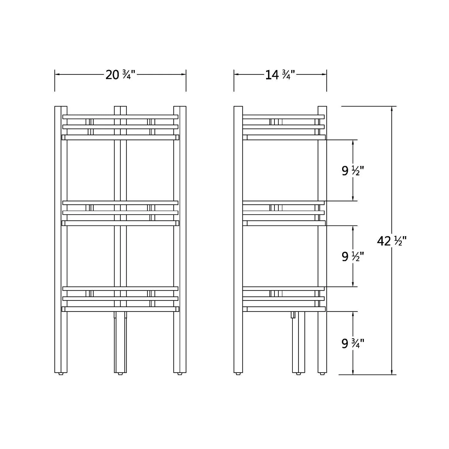 Dussi Teak Wood Freestanding 3 Tier Corner Bathroom Storage Shelf - Image 9