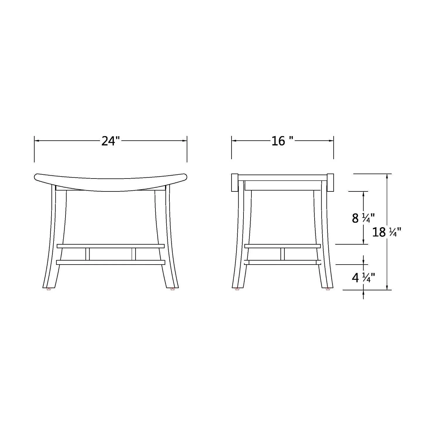 Dussi Teak Wood Shower Bench Stool with Shelf - Image 9