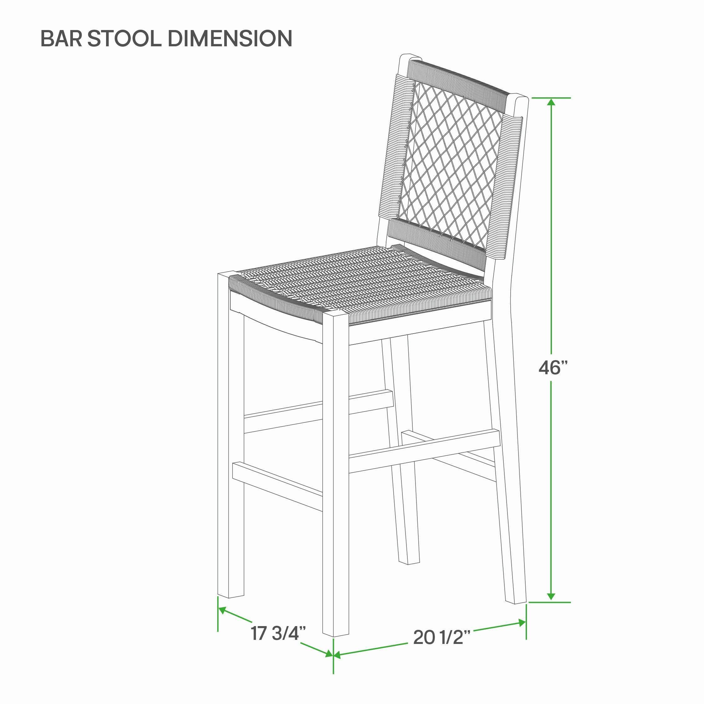 Eden Teak Wood 3 Piece Outdoor Bar Dining Set - Image 11