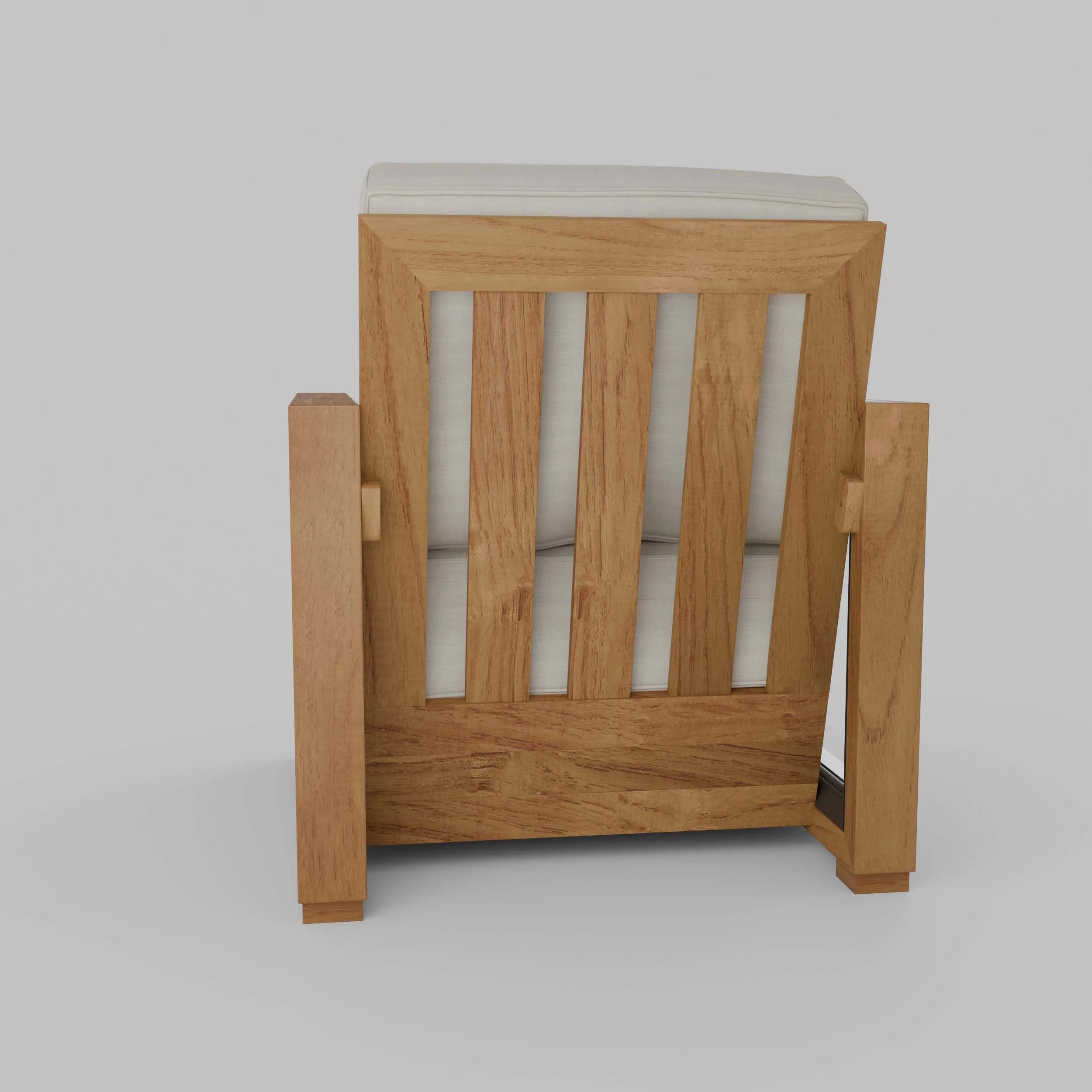 Hans Teak Outdoor Lounge Chair with Ivory Cushion - Image 43