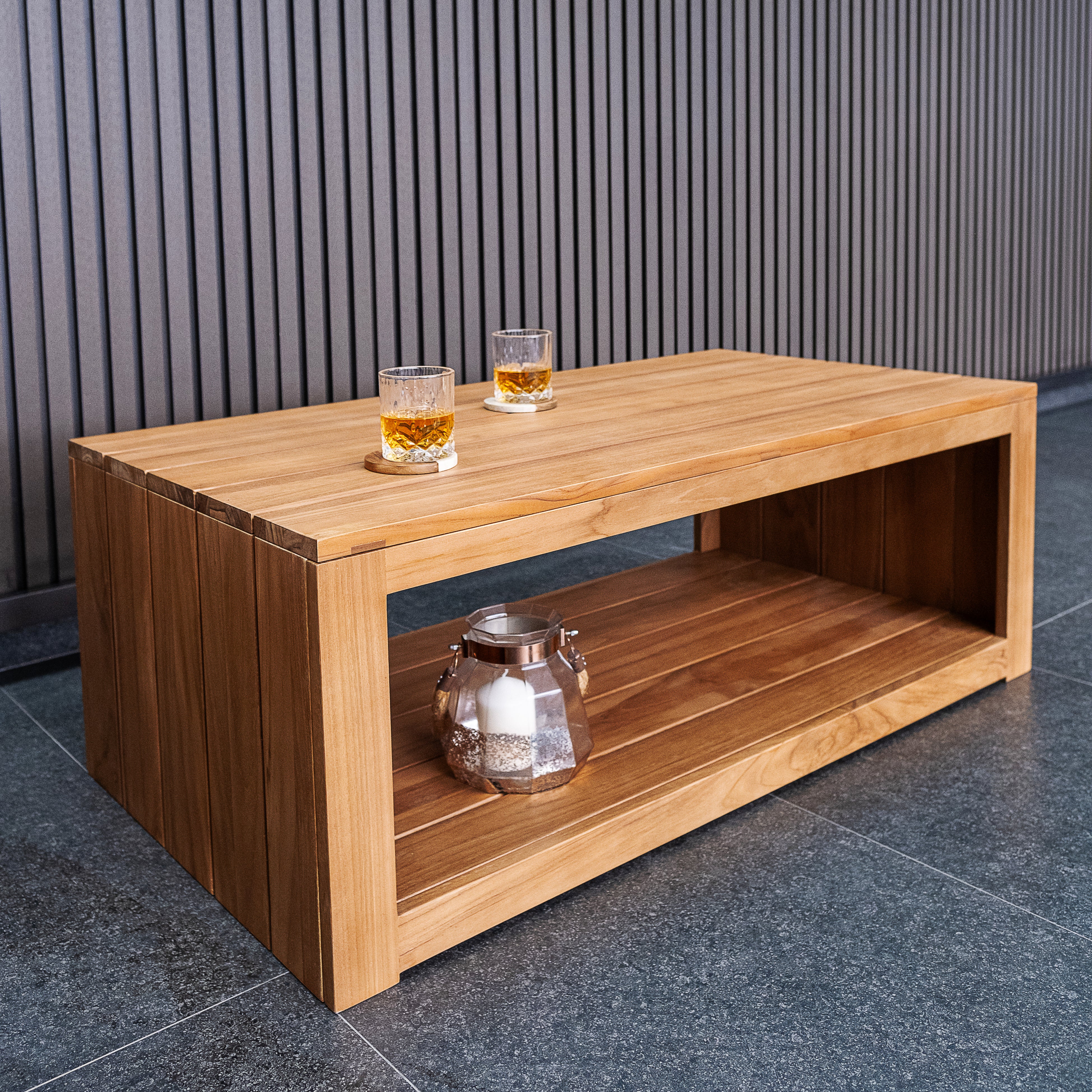 Hans Teak Wood Outdoor Coffee Table - Image 4
