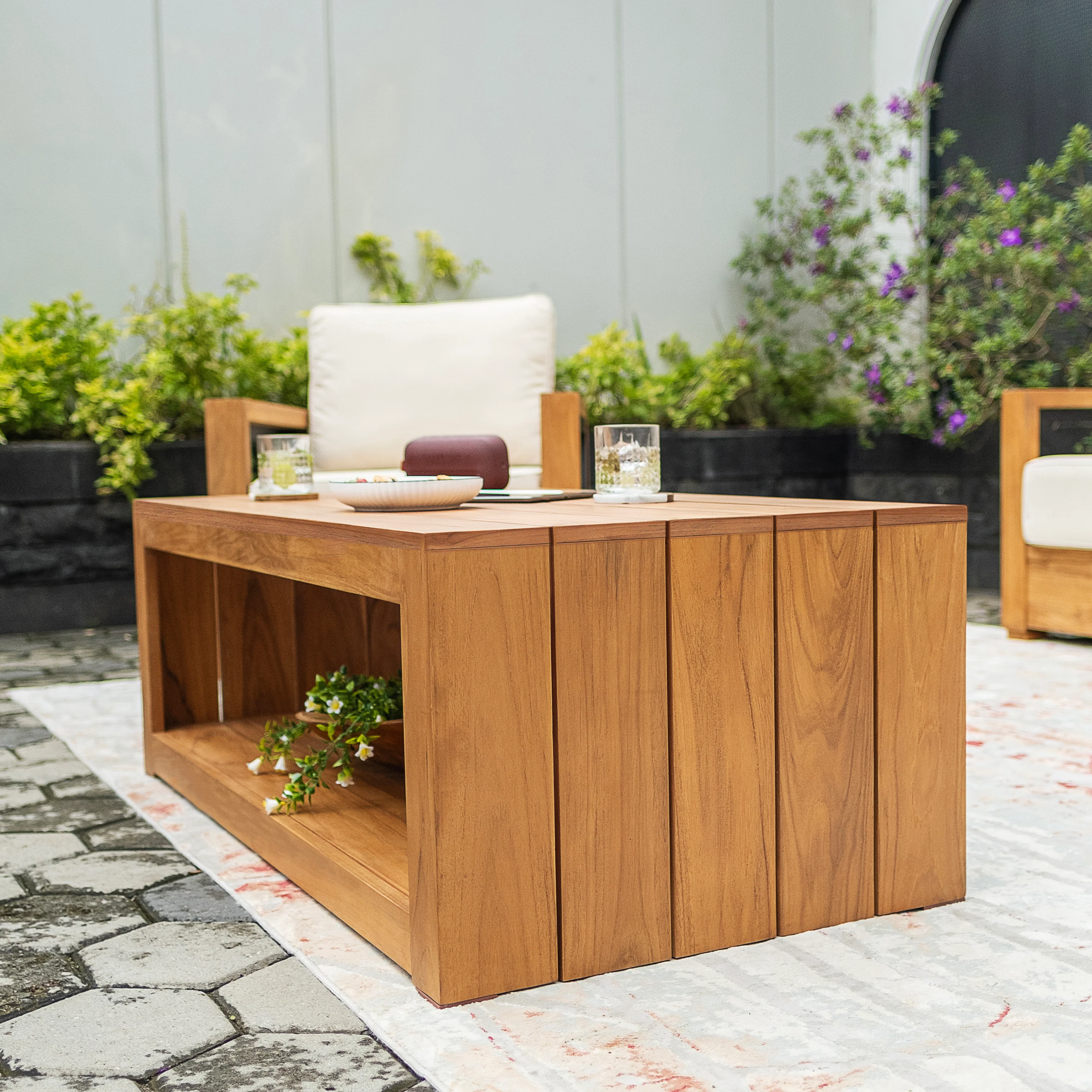 Hans Teak Wood Outdoor Coffee Table - Image 7