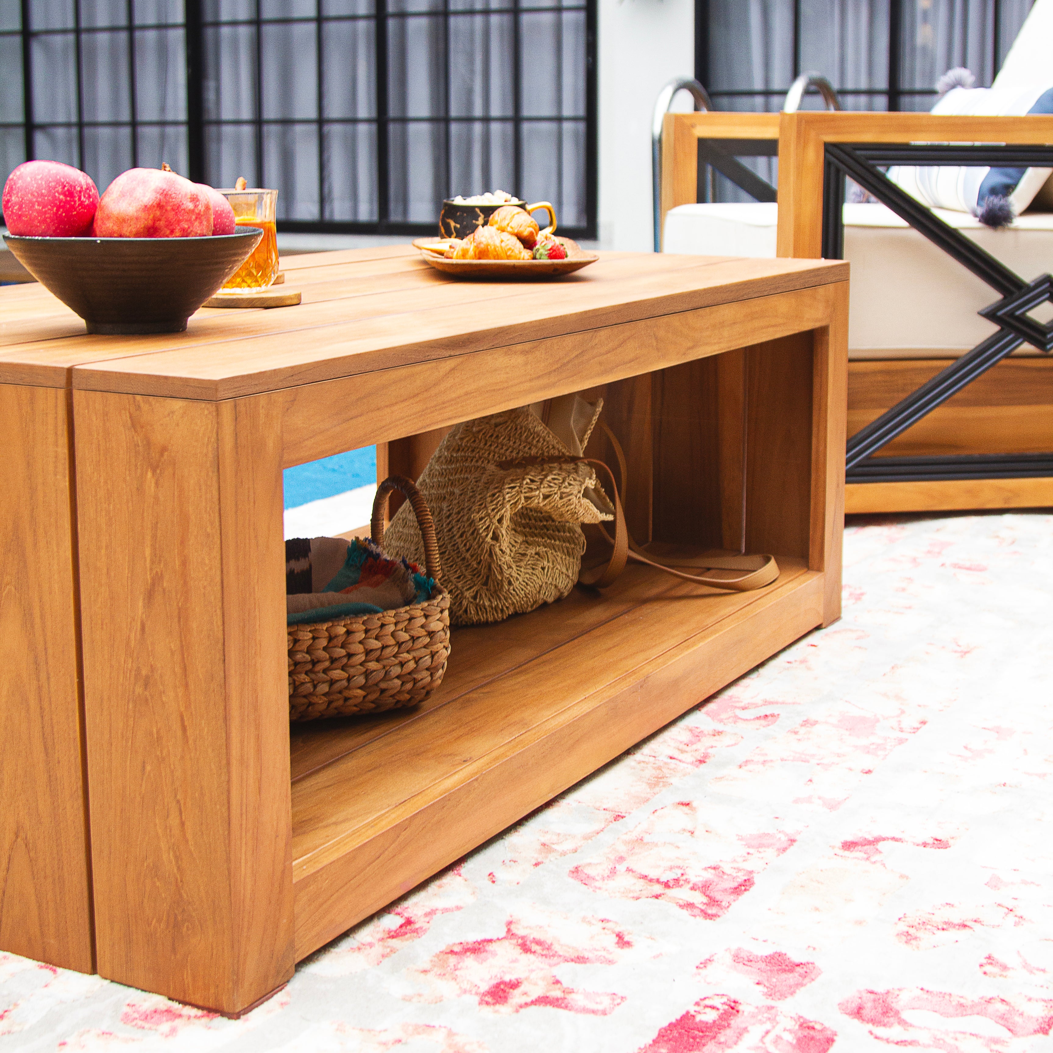 Hans Teak Wood Outdoor Coffee Table - Image 8