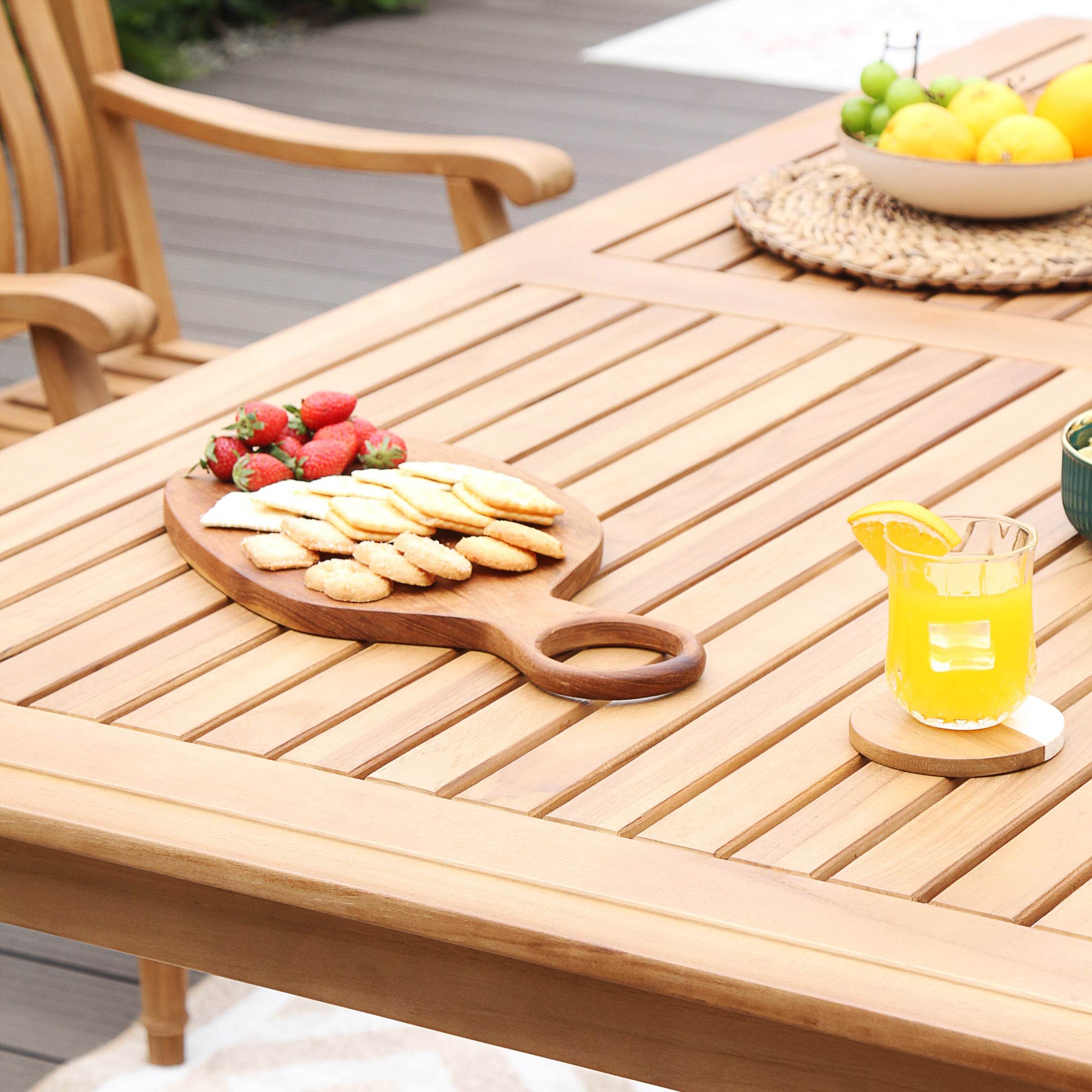 Livingston Teak Wood 5 Pieces Outdoor Dining Set - Image 11