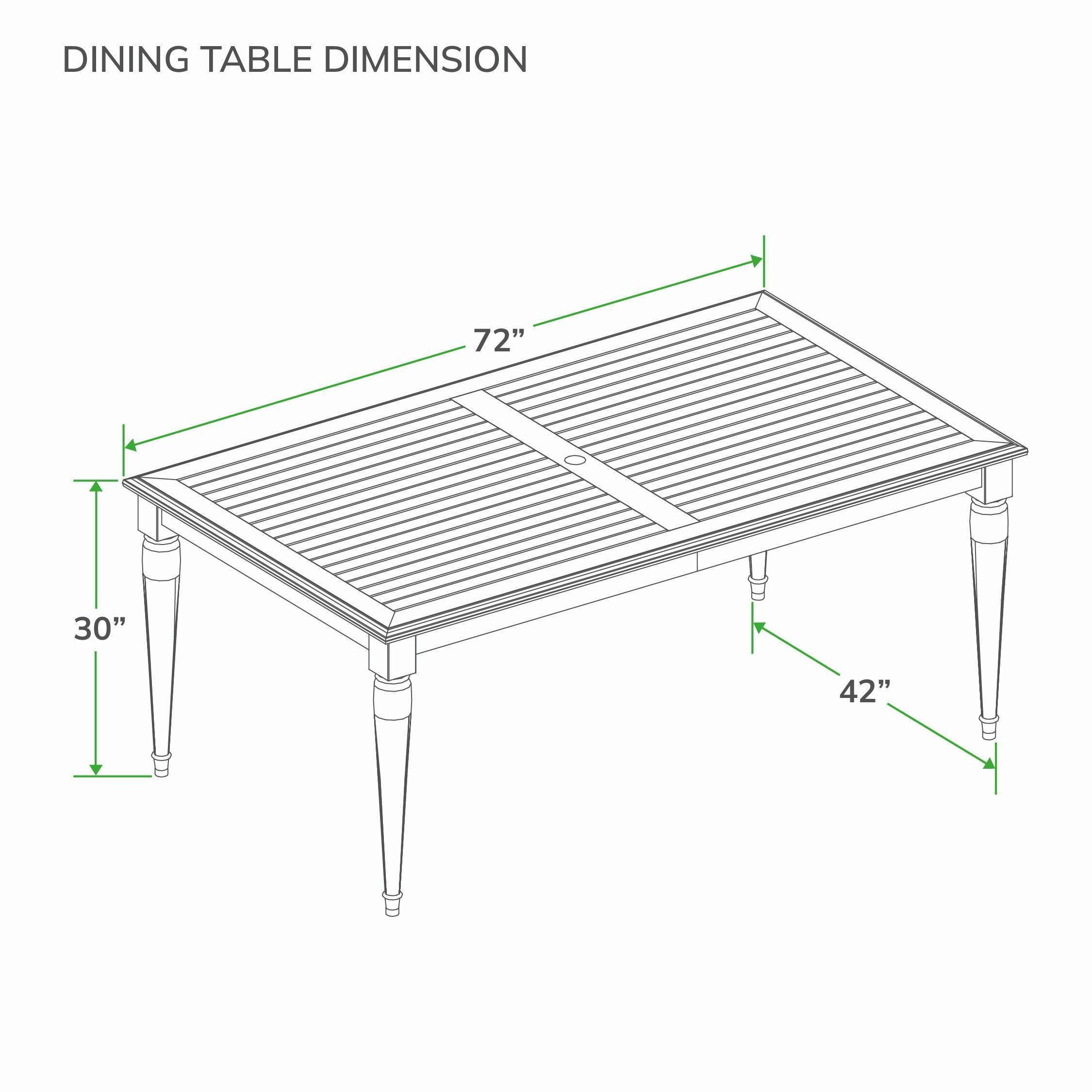 Livingston Teak Wood 6 Pieces Outdoor Dining Set - Image 15