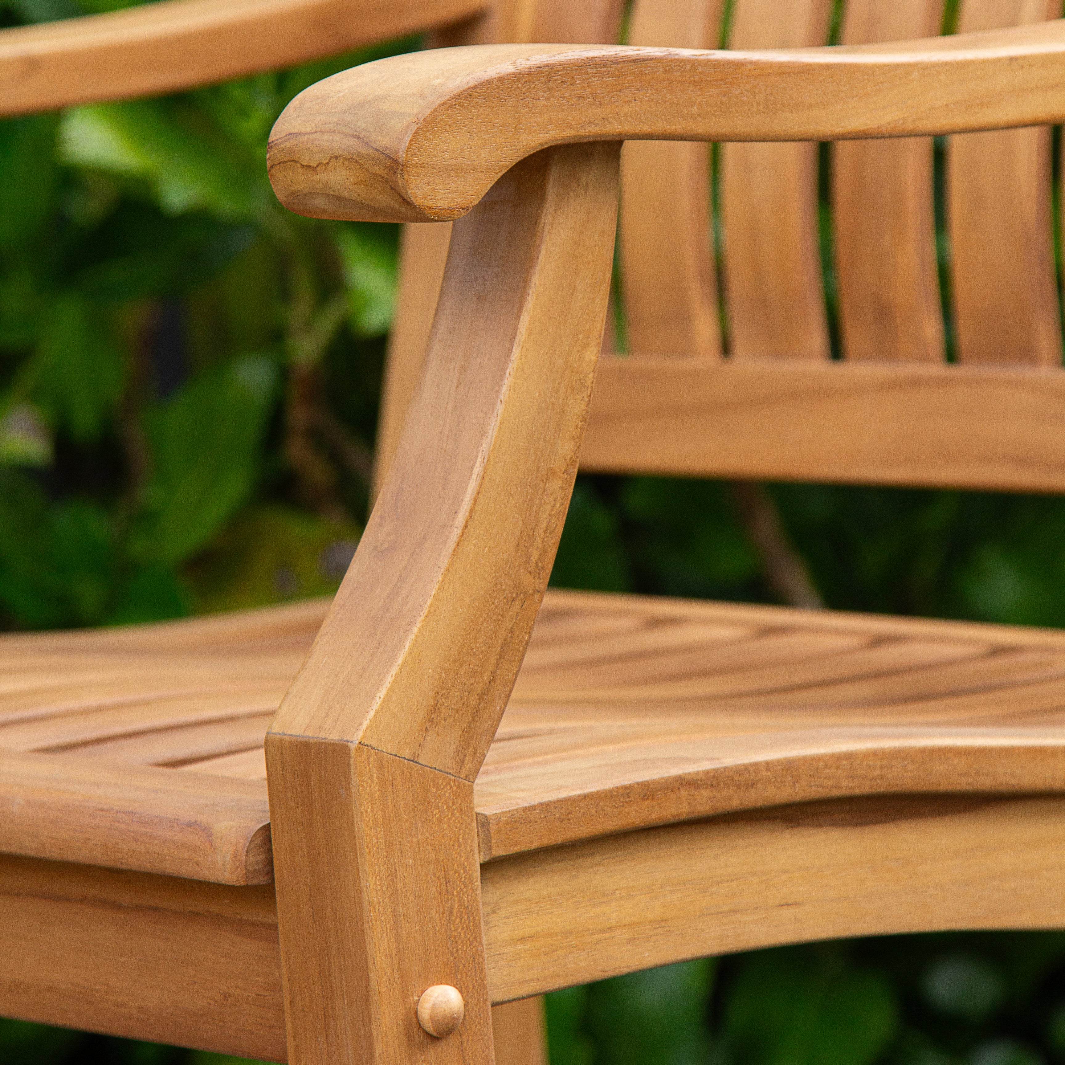Livingston Teak Wood 5 Pieces Outdoor Dining Set - Image 8