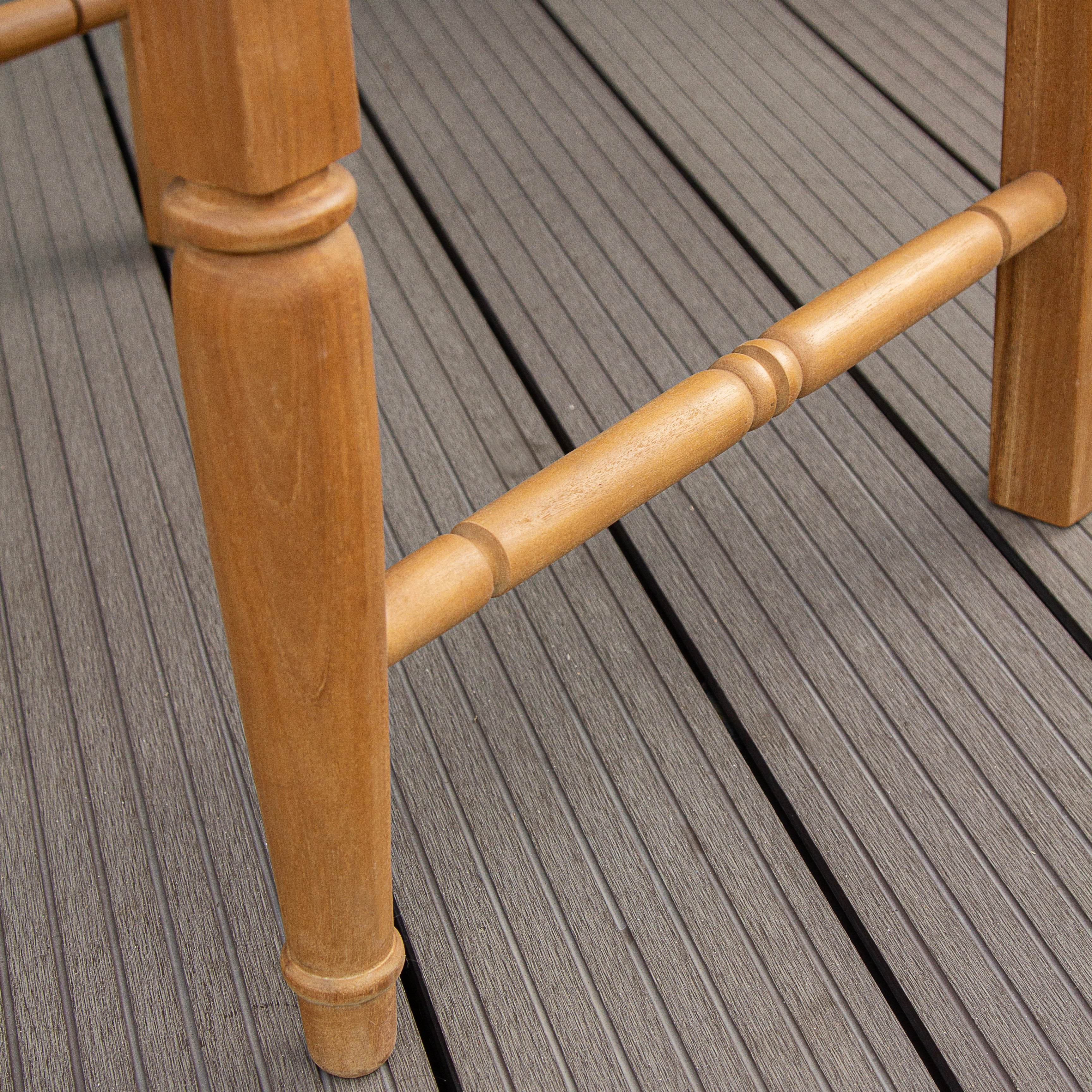 Livingston Teak Wood 5 Pieces Outdoor Dining Set - Image 9