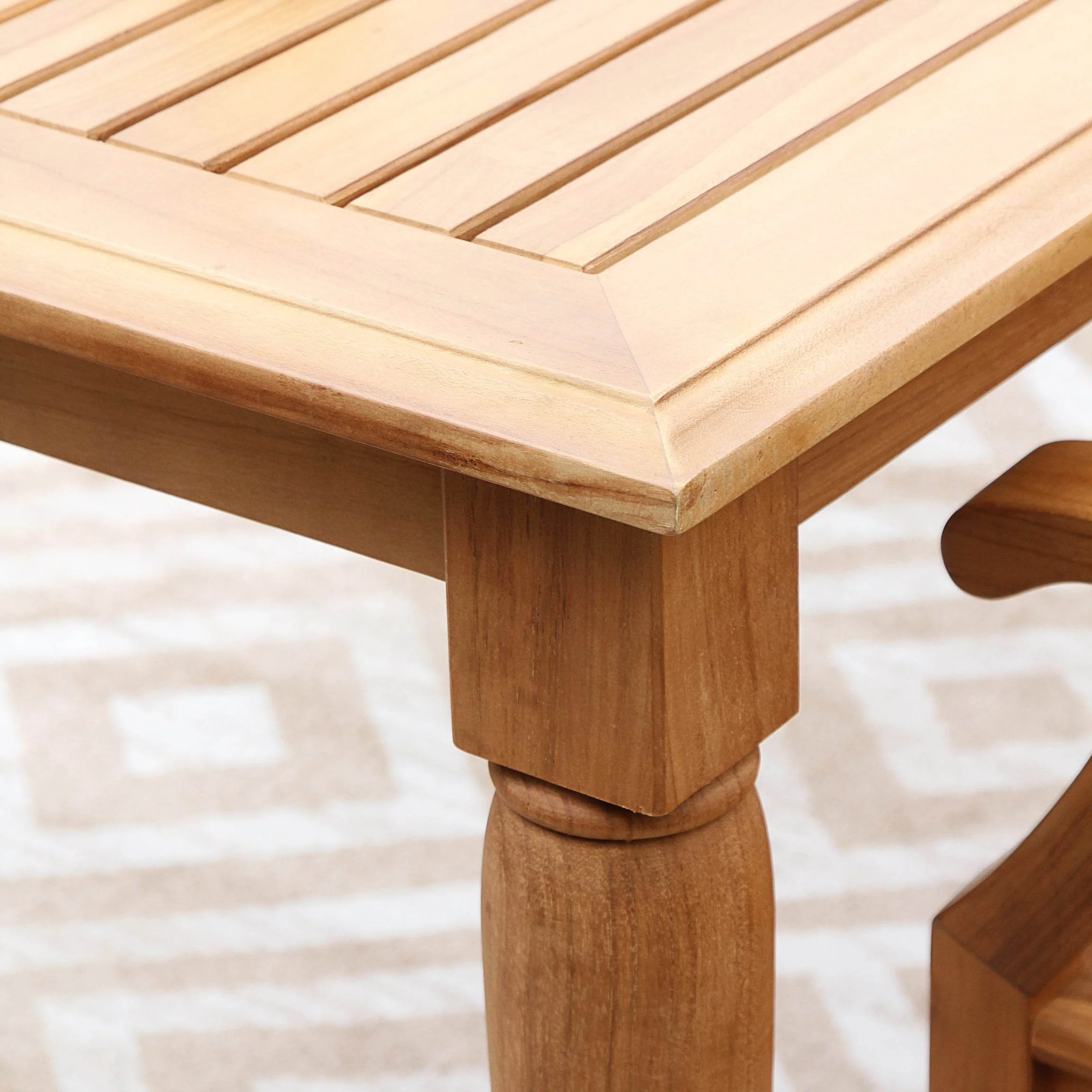 Livingston Teak Wood 7 Pieces Outdoor Dining Set - Image 10