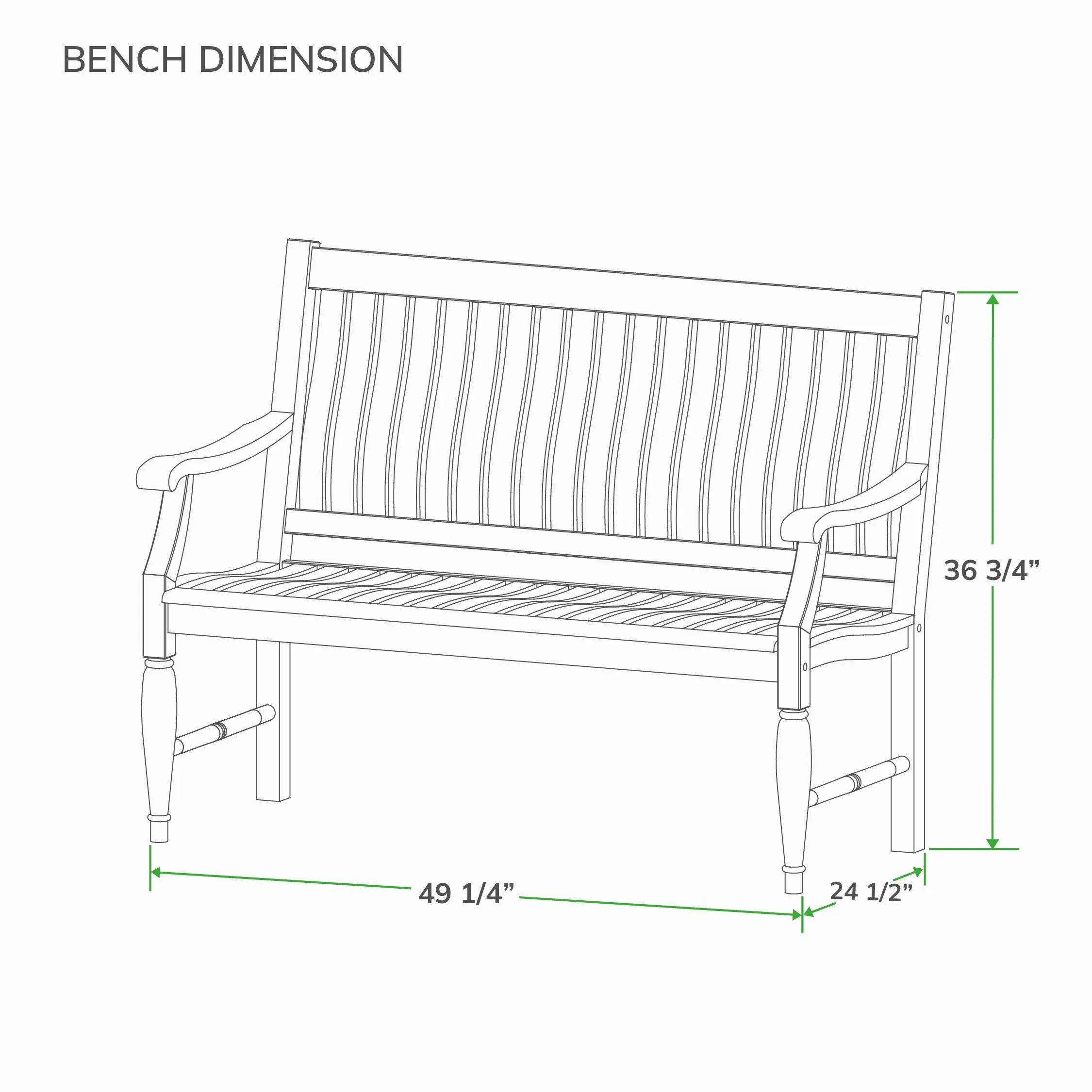 Livingston Teak Wood Outdoor Bench - Image 11