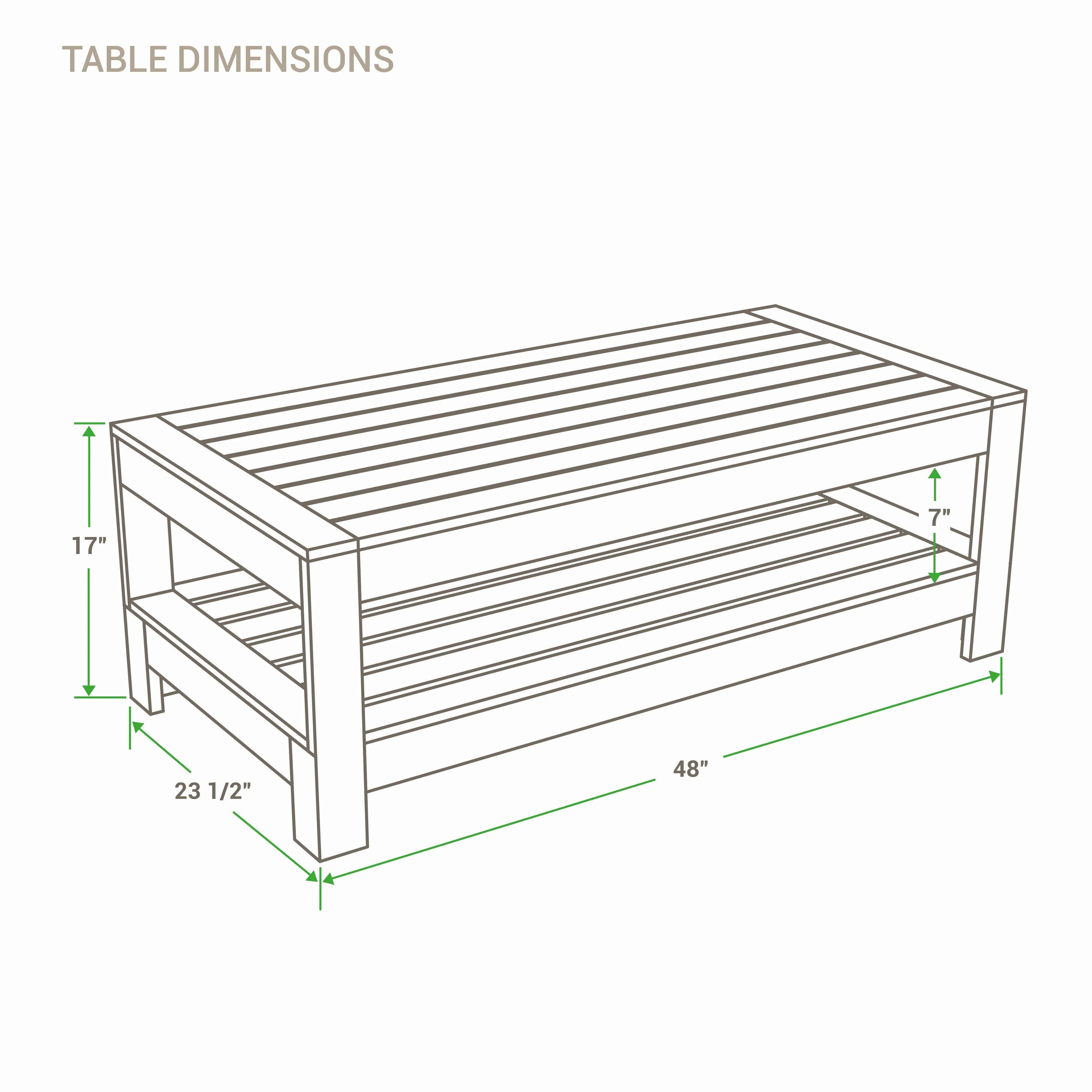 Logan Teak Wood Outdoor Coffee Table - Image 11